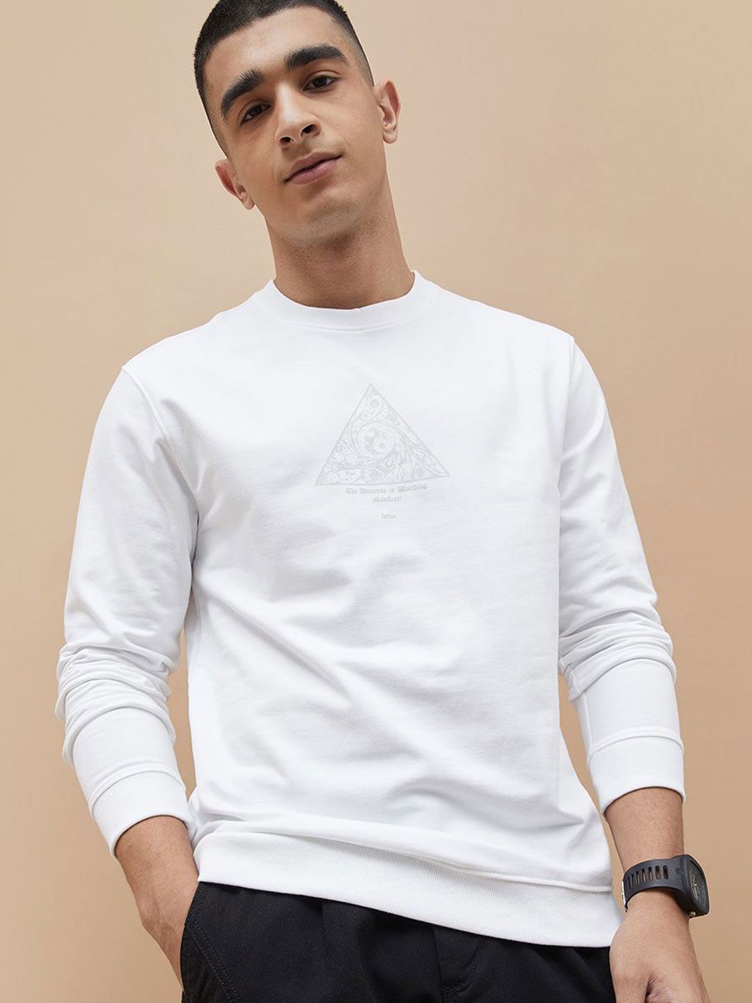 Forca by Lifestyle Typography Round Neck Cotton Pullover Sweatshirt-picture-11