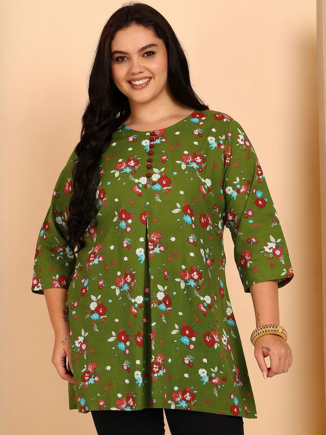 YASH GALLERY Floral Printed Pure Cotton Kurti-picture-46