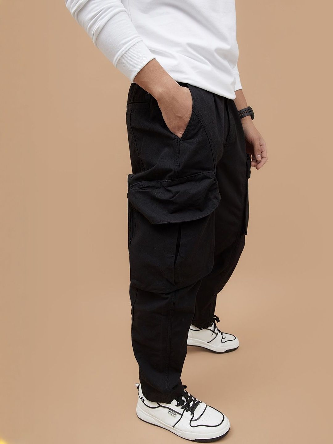 Forca by Lifestyle Men Mid-Rise Easy Wash Cotton Cargos-picture-26