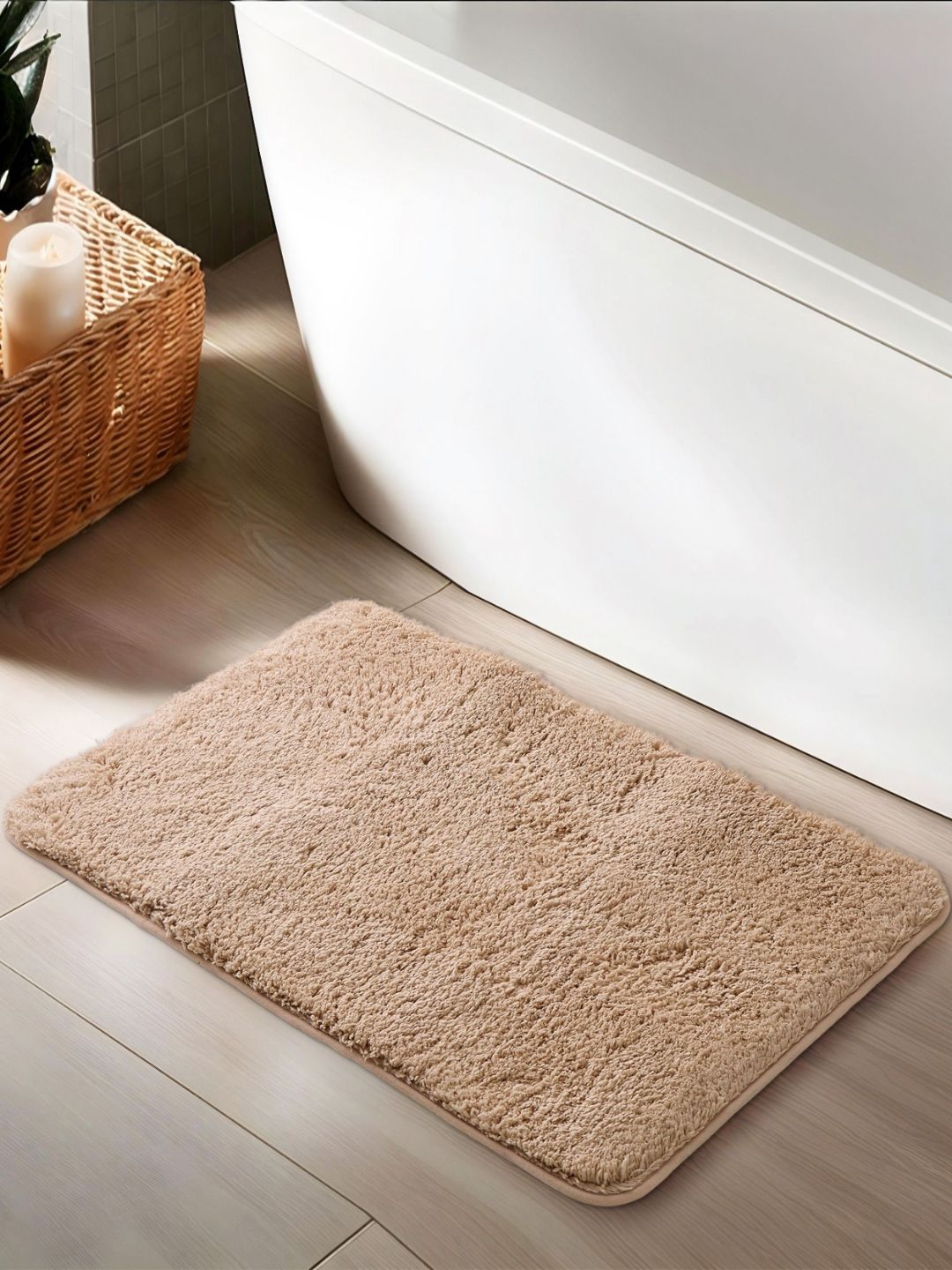 Home Centre Buttercup Zenith Beige 500 GSM Anti-Slip Bath Mat