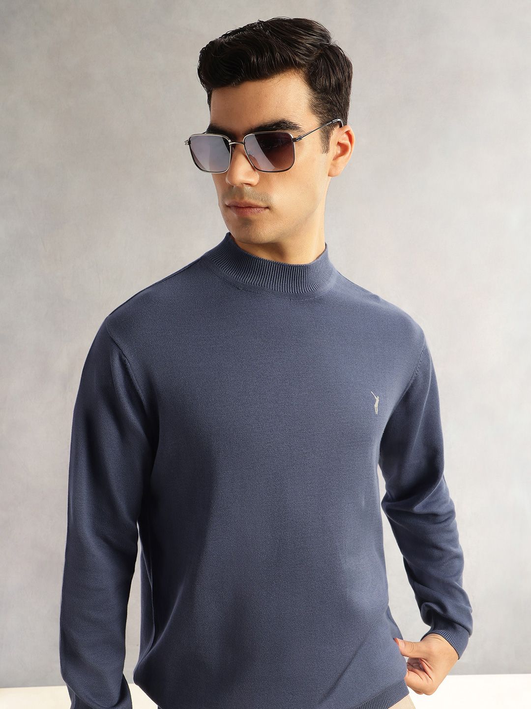 Thomas Scott Men High Neck Full Sleeves Pullover Sweaters-picture-41