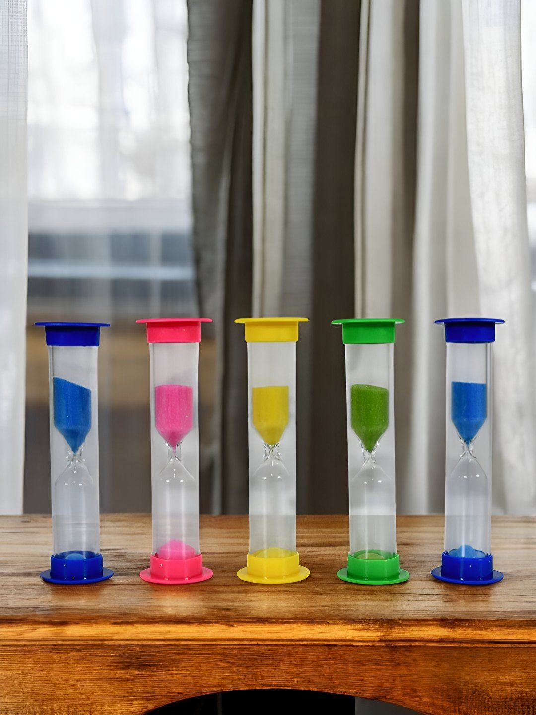 DeoDap Set of 5 Sand Glass Timer Clock-picture-26