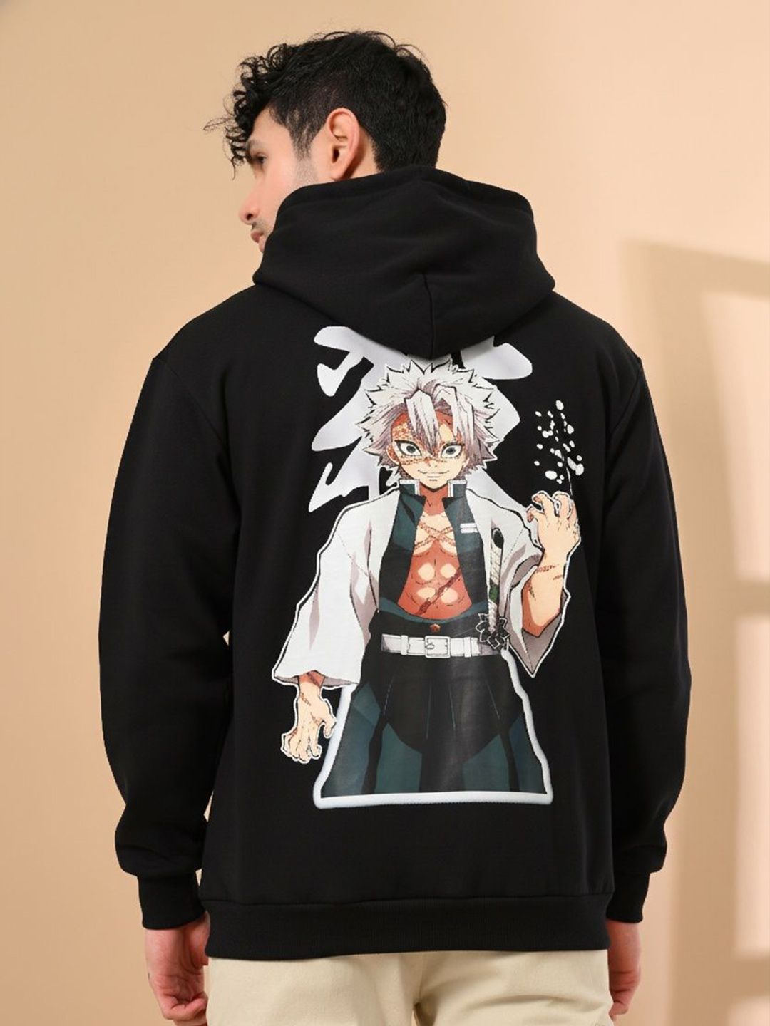 STARFOX Men Demon Slayer Printed Hooded Sweatshirt-image-3