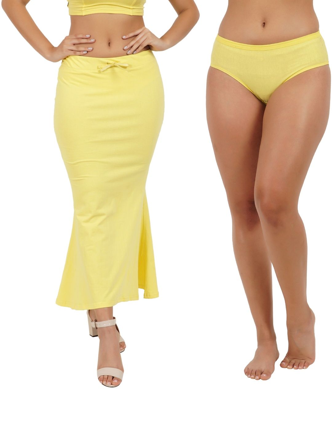 FEMULA Women Fishcut Stretchable Saree Shapewear With Brief-picture-3