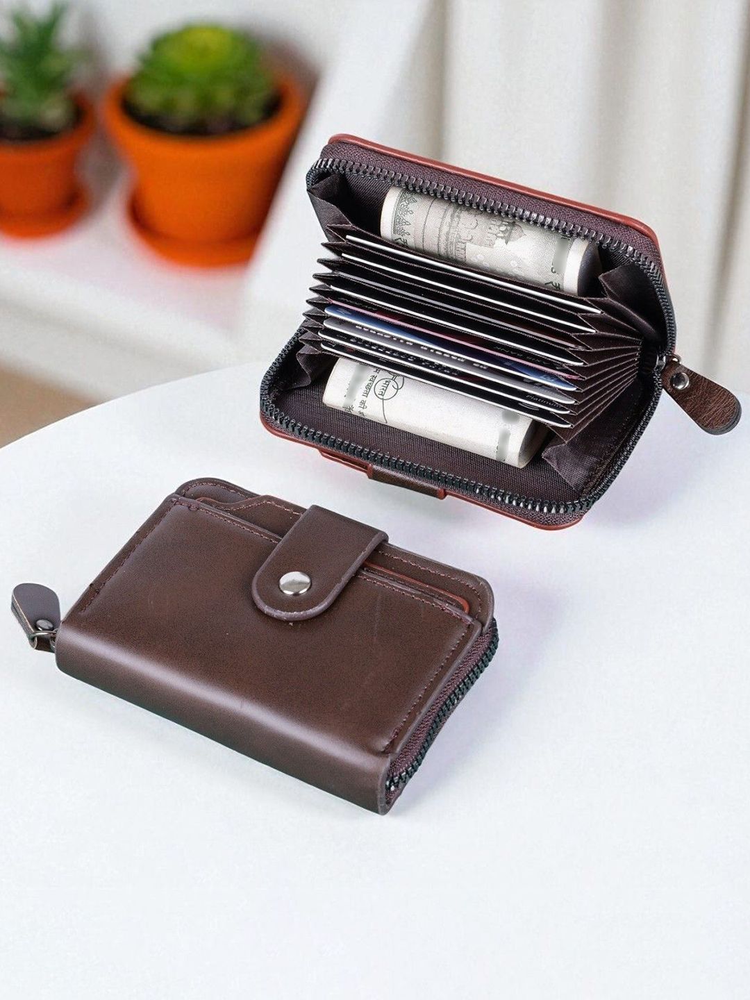 SZN Men Textured Zip Around Wallet-image-9