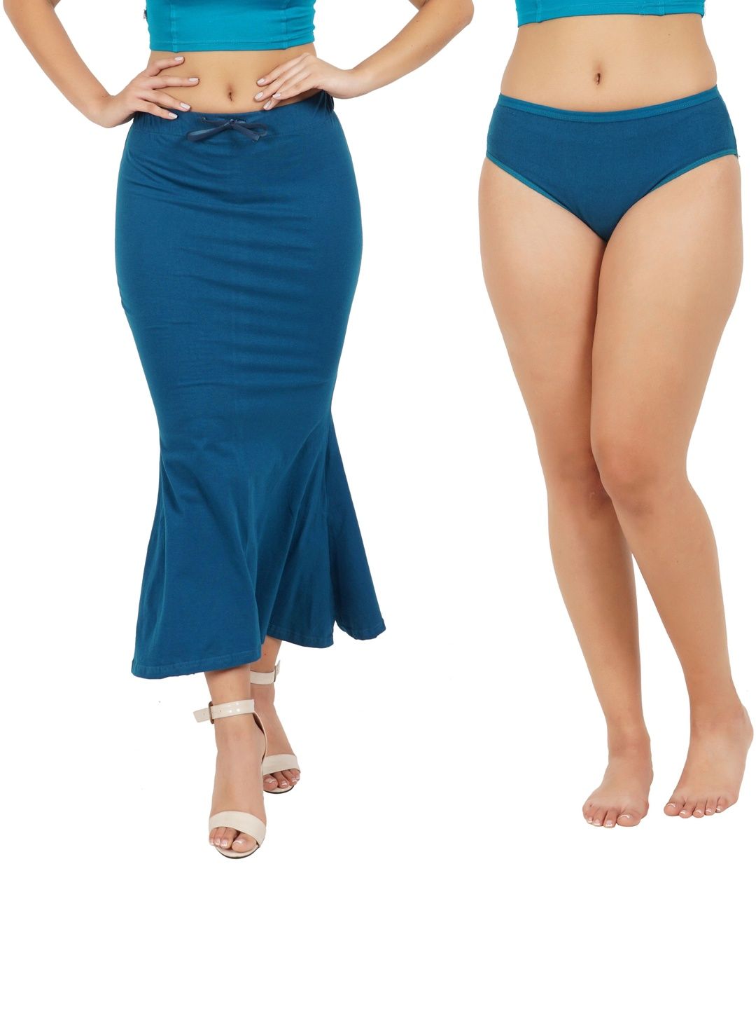 FEMULA Fishcut Stretchable Saree Shapewear With Brief-picture-4