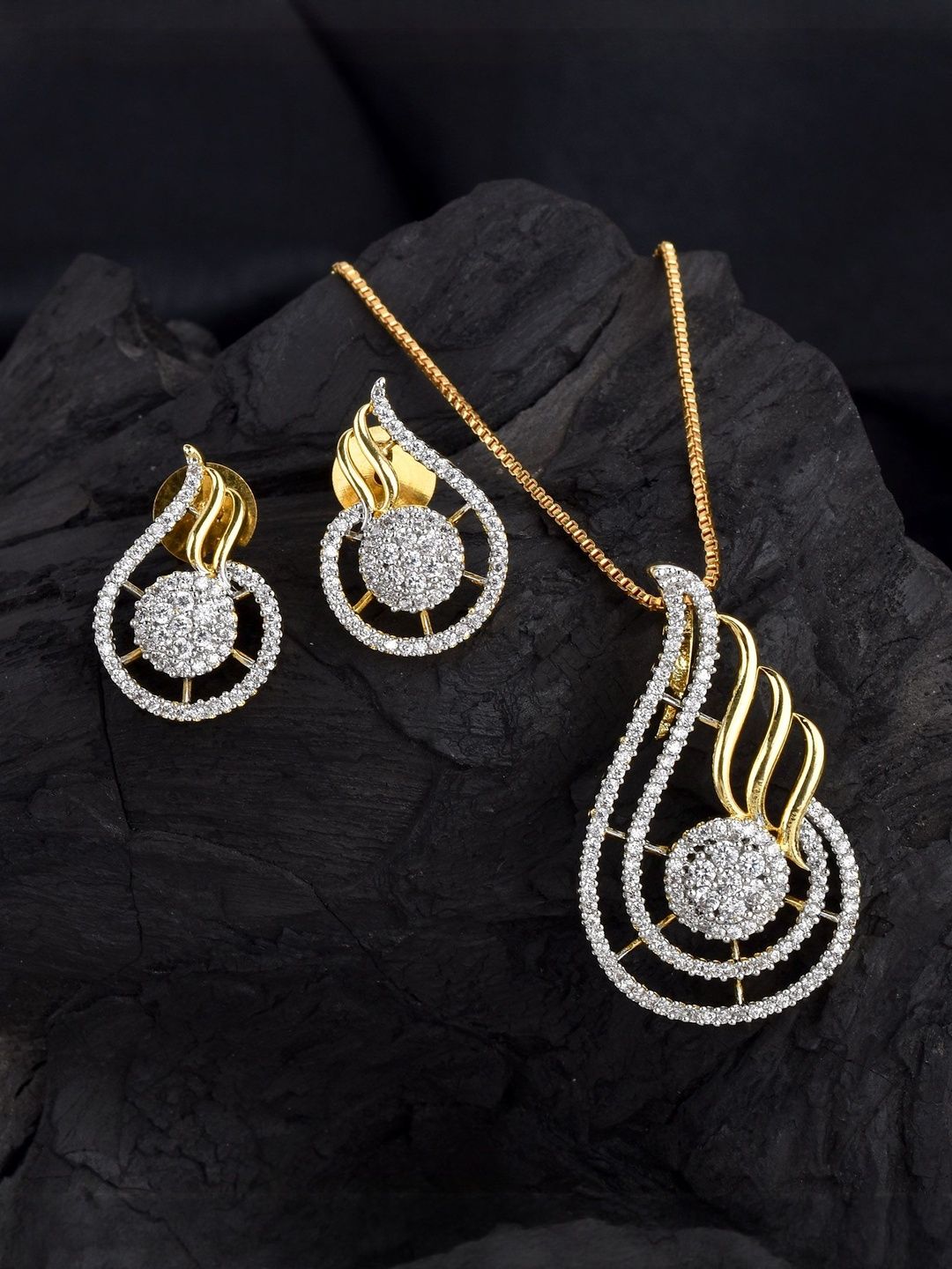 Anouk Gold-Plated Stone-Studded Jewellery Set-picture-33