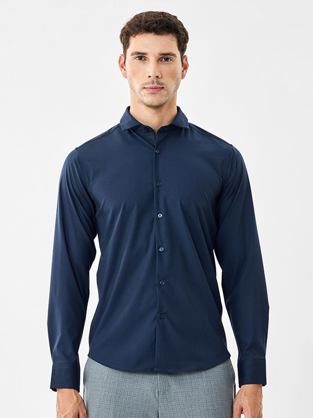 Snitch Slim Fit Spread Collar Formal Shirt-picture-32