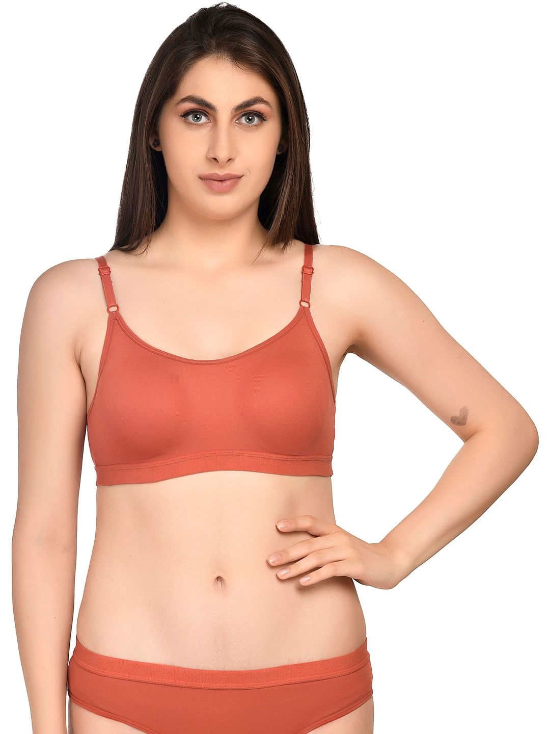 Kinza soft. Pack Of 3 Seamless Full Coverage Ultra Soft Stretchable Cotton Workout Bra-picture-13