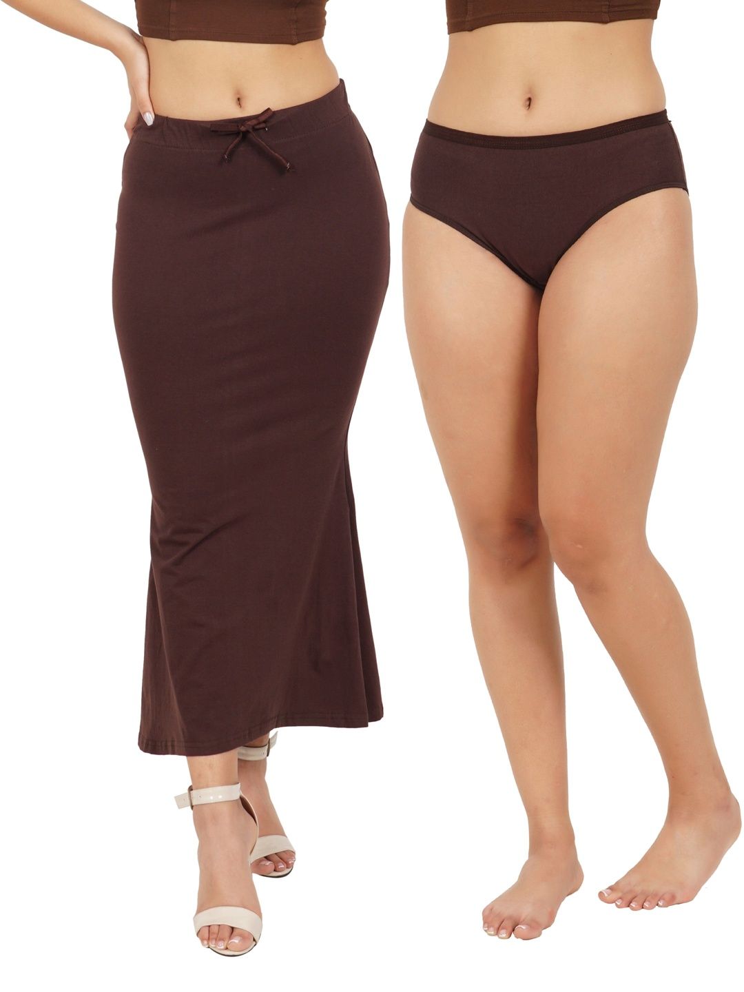 FEMULA Fishcut Stretchable Saree Shapewear With Brief-picture-1