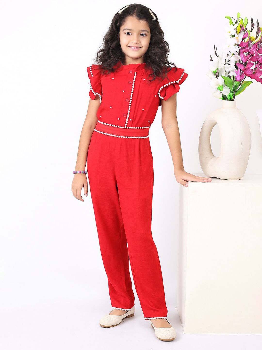 SILK SPARROW Girls Basic Jumpsuit with Ruffles-picture-28