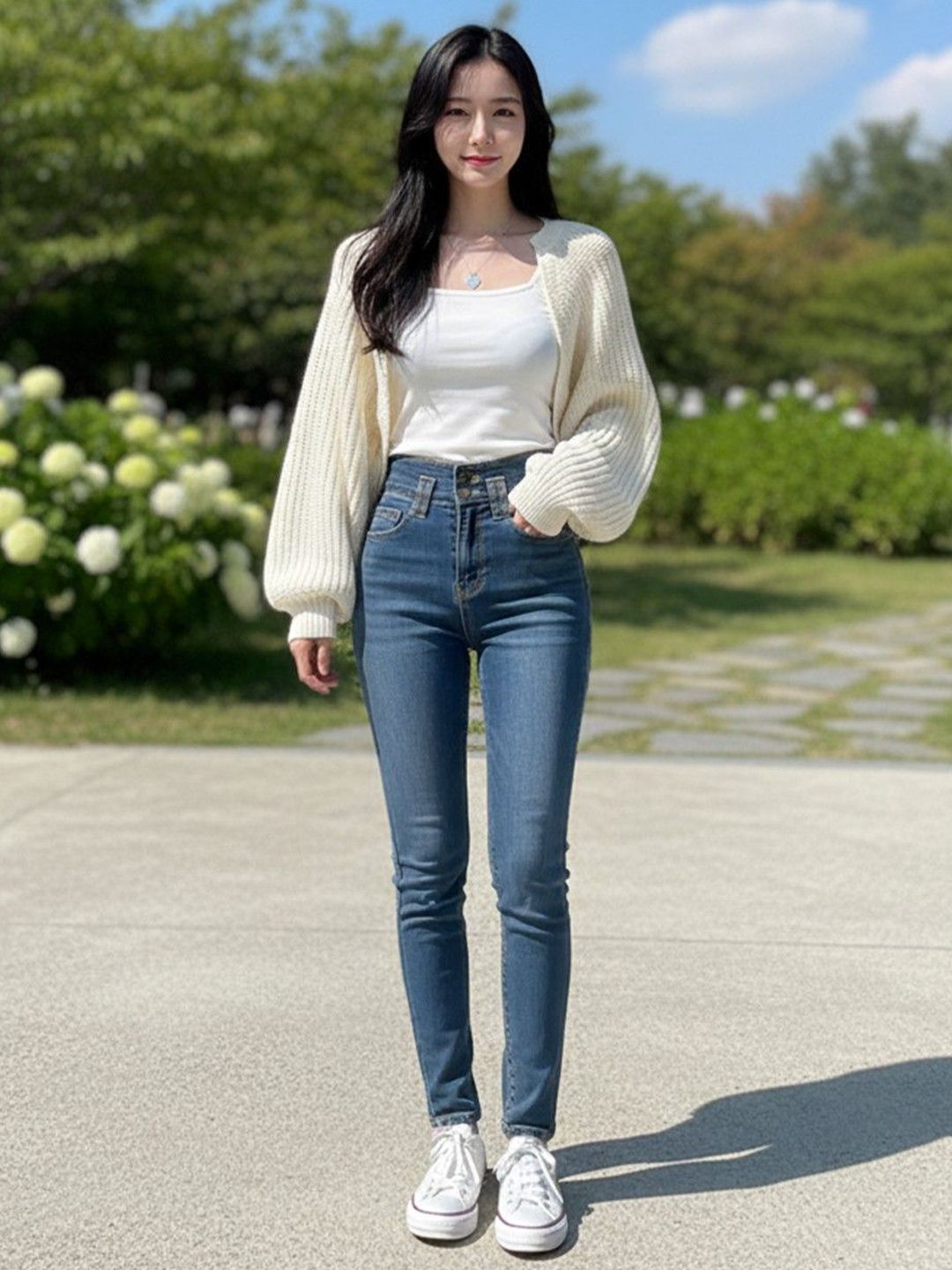 HERE&NOW Women Cable Knit Self Design Round Neck Crop Cardigan-picture-21