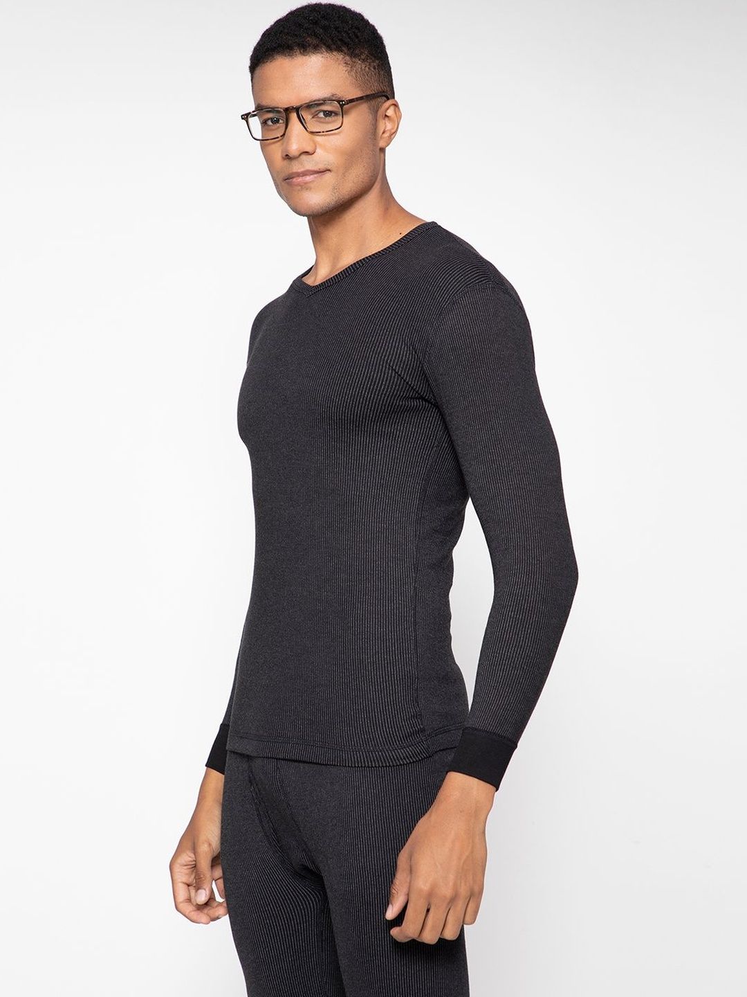 MACHO V Neck Thermal Tops-picture-37