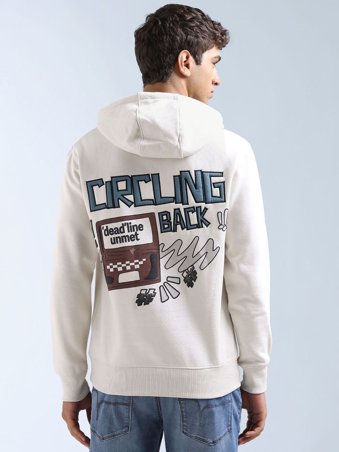 Flying Machine Men Printed Hooded Sweatshirt-picture-19