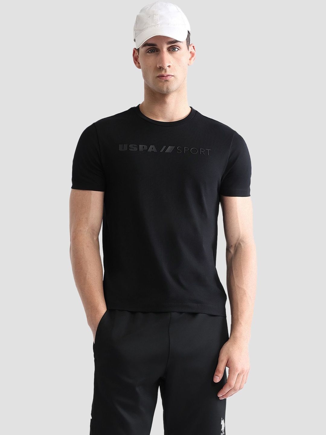 USPA Sport Men Brand Logo Printed T-shirt-picture-18