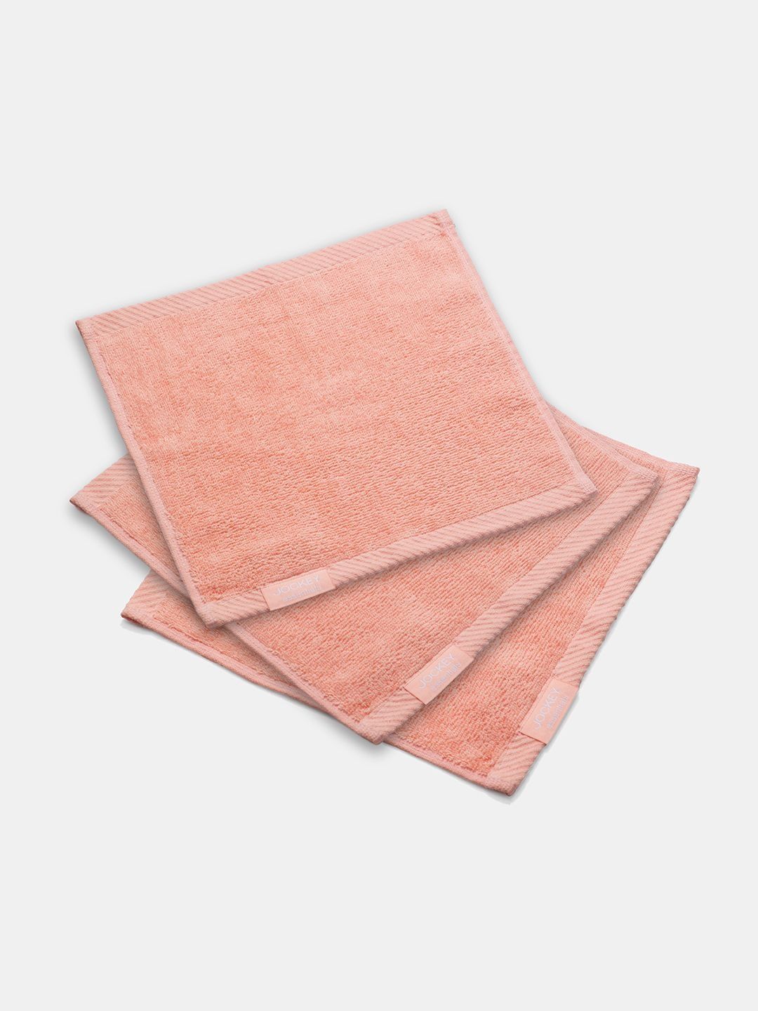 Jockey Peach 3 Pieces Pure Terry-Cotton High-Absorbent Ultra-Soft 430-GSM Face Towels-image-31