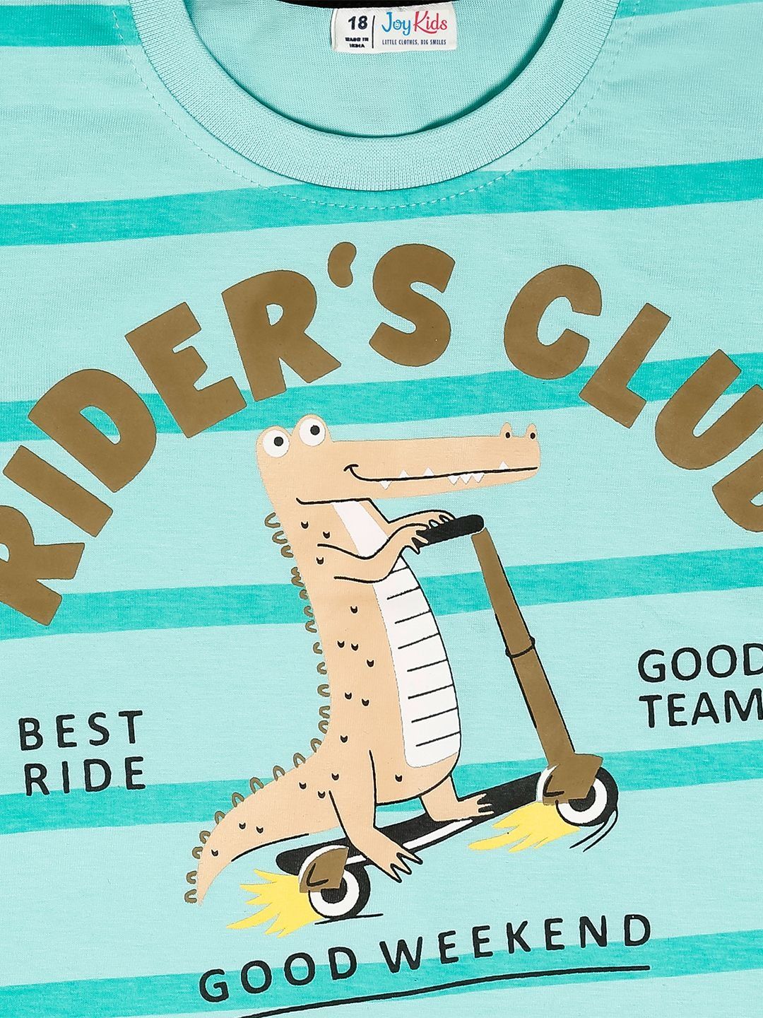 Joy Kids Boys Printed Round Neck Short Sleeves Pure Cotton T-shirt & Short-picture-29