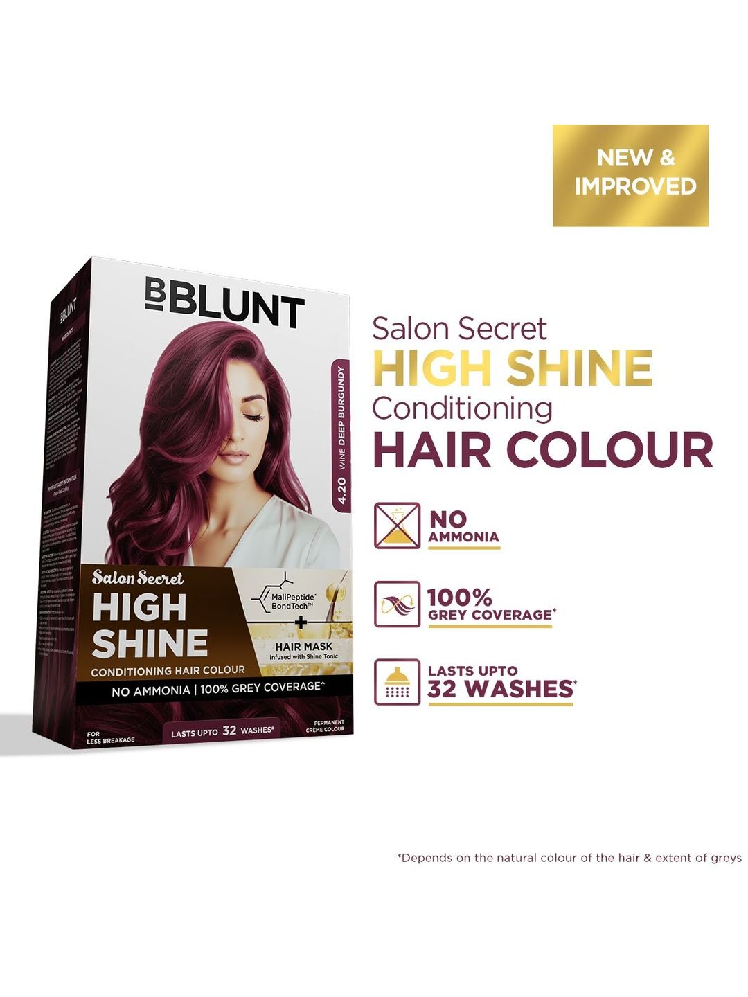 BBLUNT Salon Secret High Shine Conditioning Hair Colour 130g - Wine Deep Burgundy-picture-13