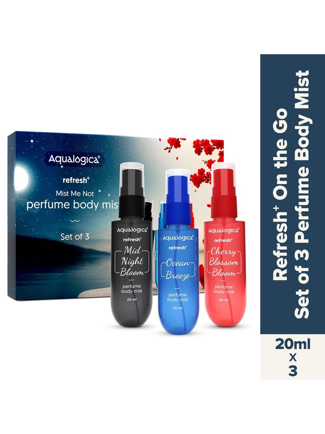 Aqualogica Set of 3 Refresh+ Mist Me Not Long Lasting Body Mist - 20 ml each-picture-55