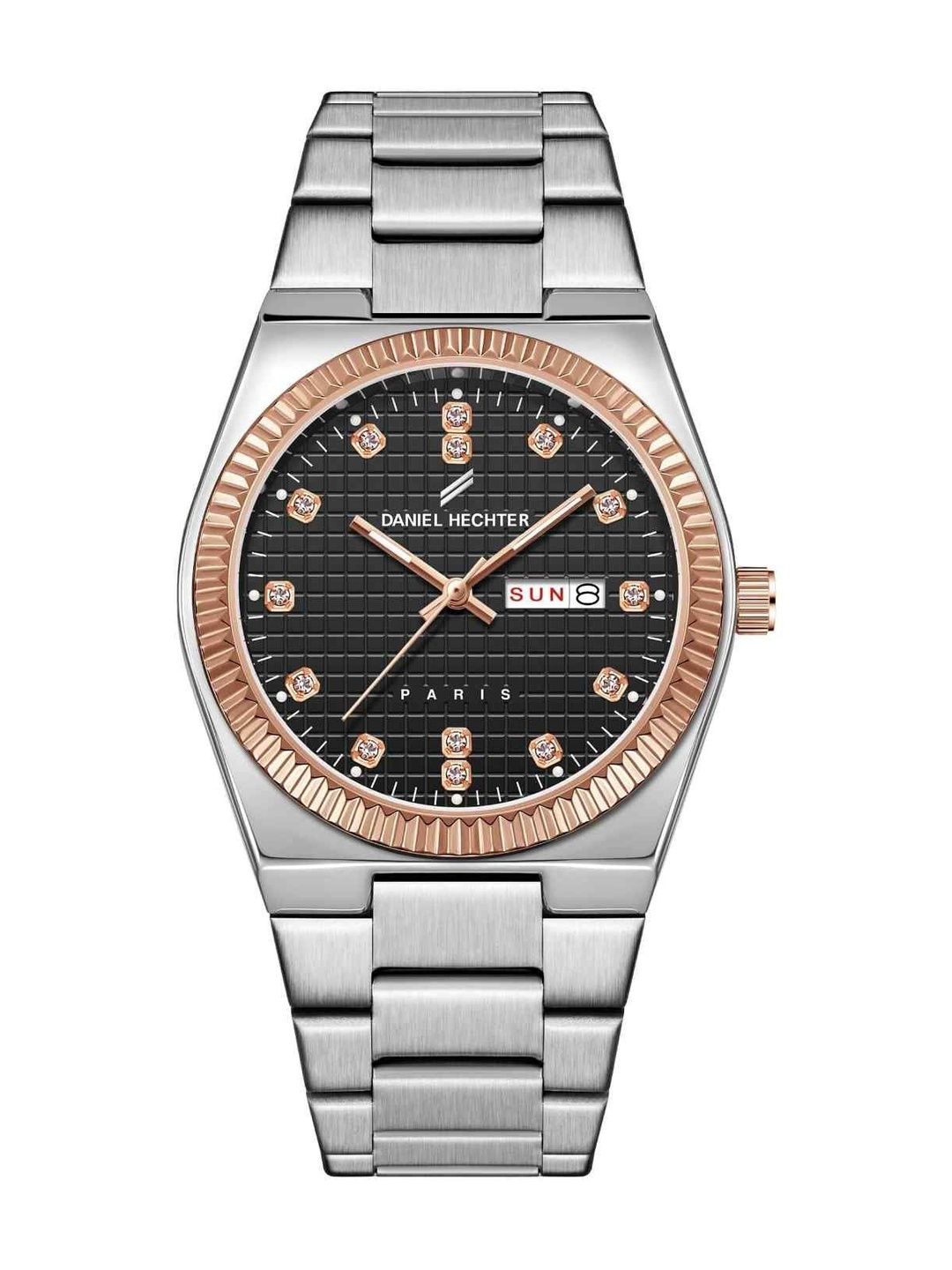Daniel Hechter Men Textured Dial & Bracelet Style Straps Analogue Watch DHM1027-11-picture-17