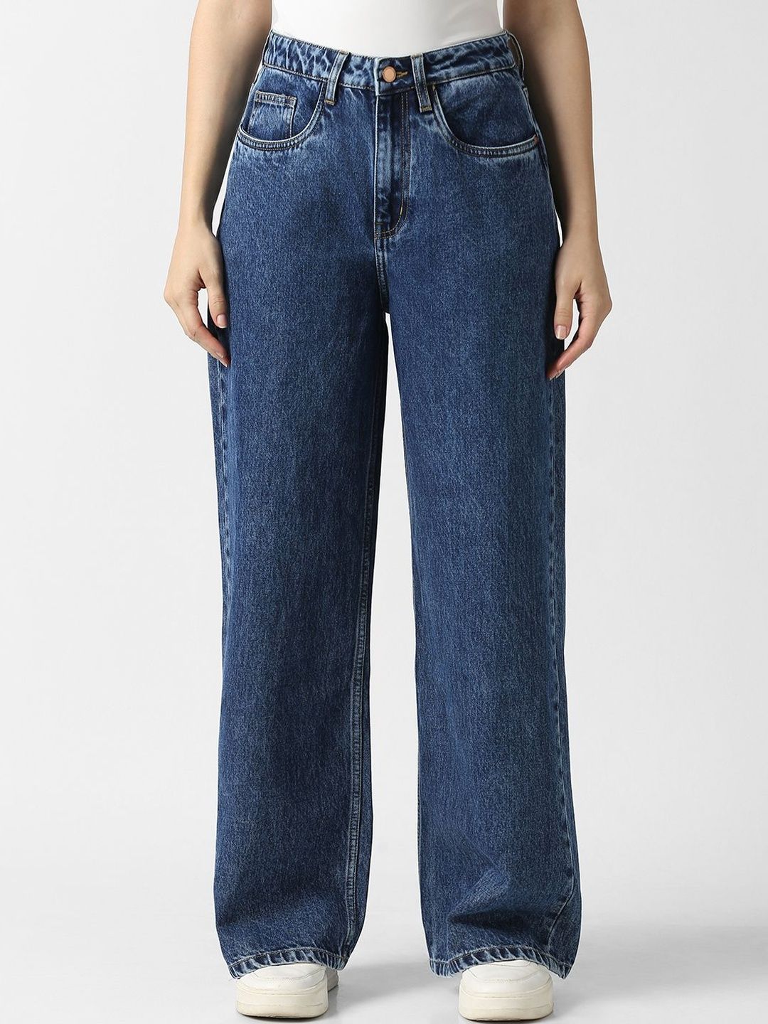 Van Heusen Woman Women Solid Regular Fit Mid-Rise Light Fade Medium Shade Jeans-picture-27