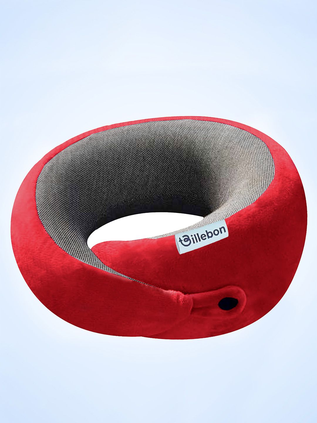BILLEBON Red Extra Soft Memory Foam Travel Pillow 5 inches x 4 inches-image-13