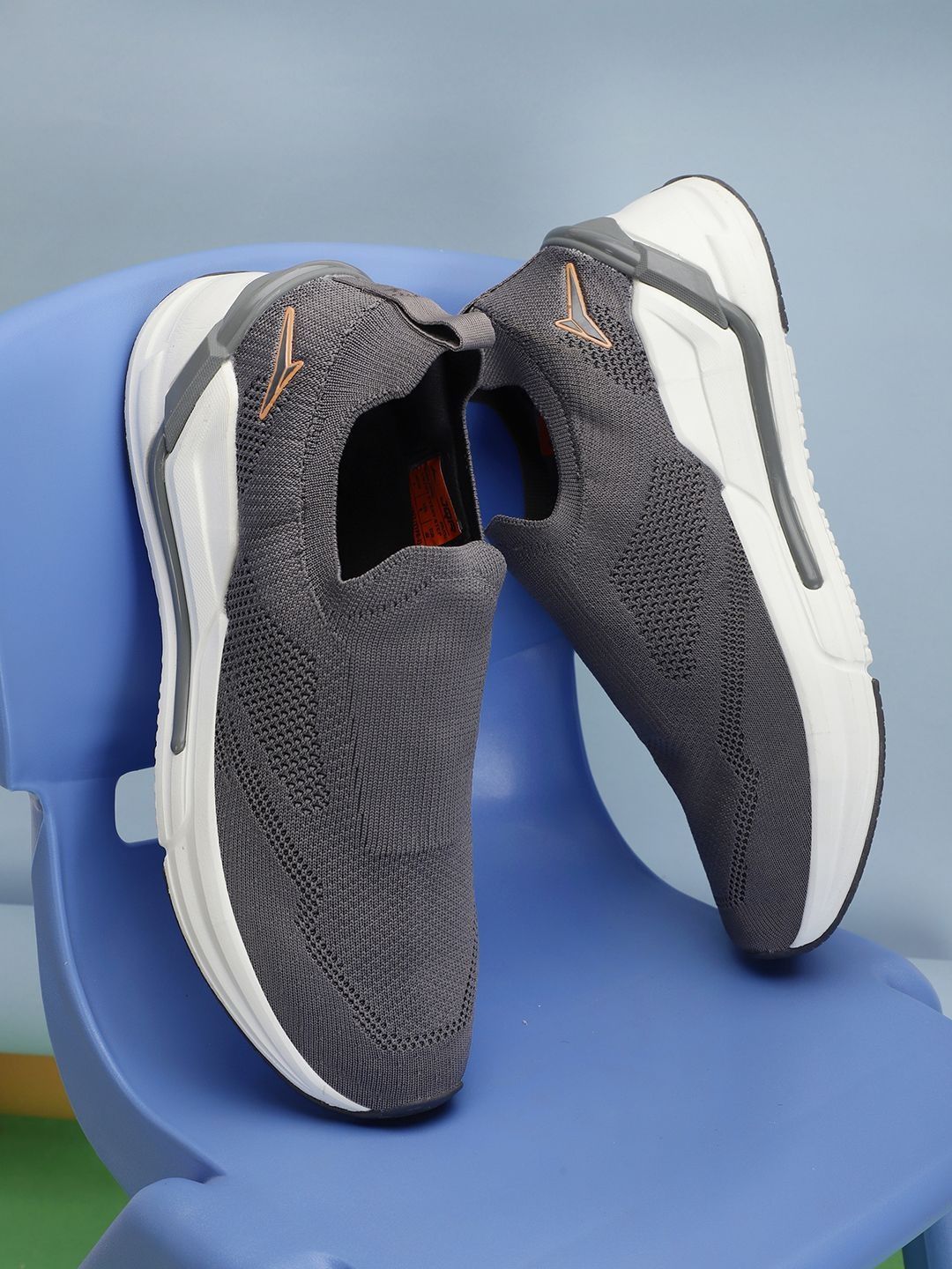 JQR KNIT PRO Men Grey Walking Shoes-image-19