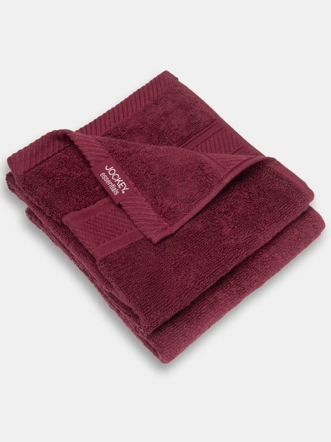 Jockey Burgundy 2 Pieces Pure Terry-Cotton High-Absorbent Ultra-Soft 400-GSM Hand Towels-image-38