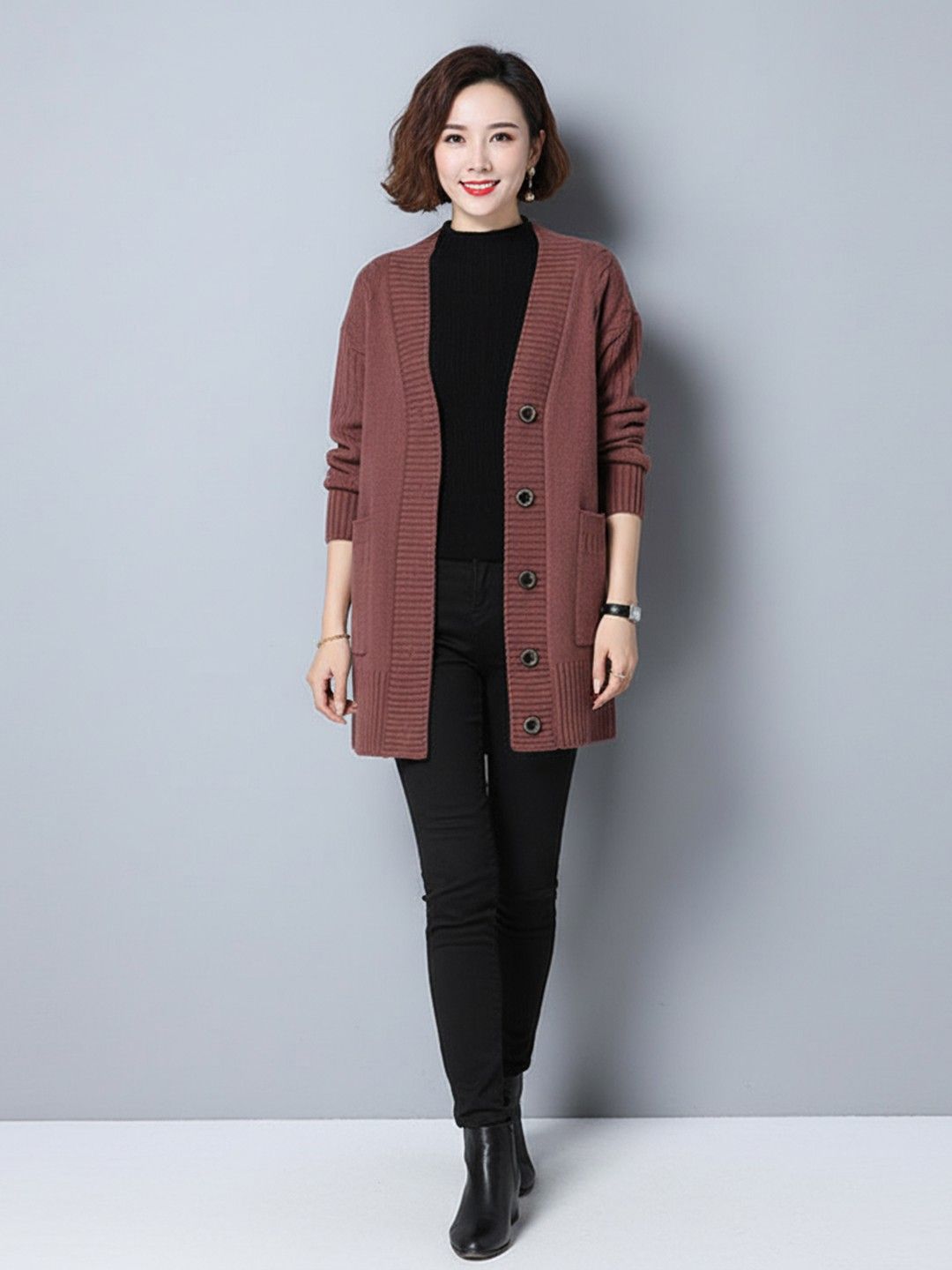 Mast & Harbour Women Ribbed Cardigan-picture-52