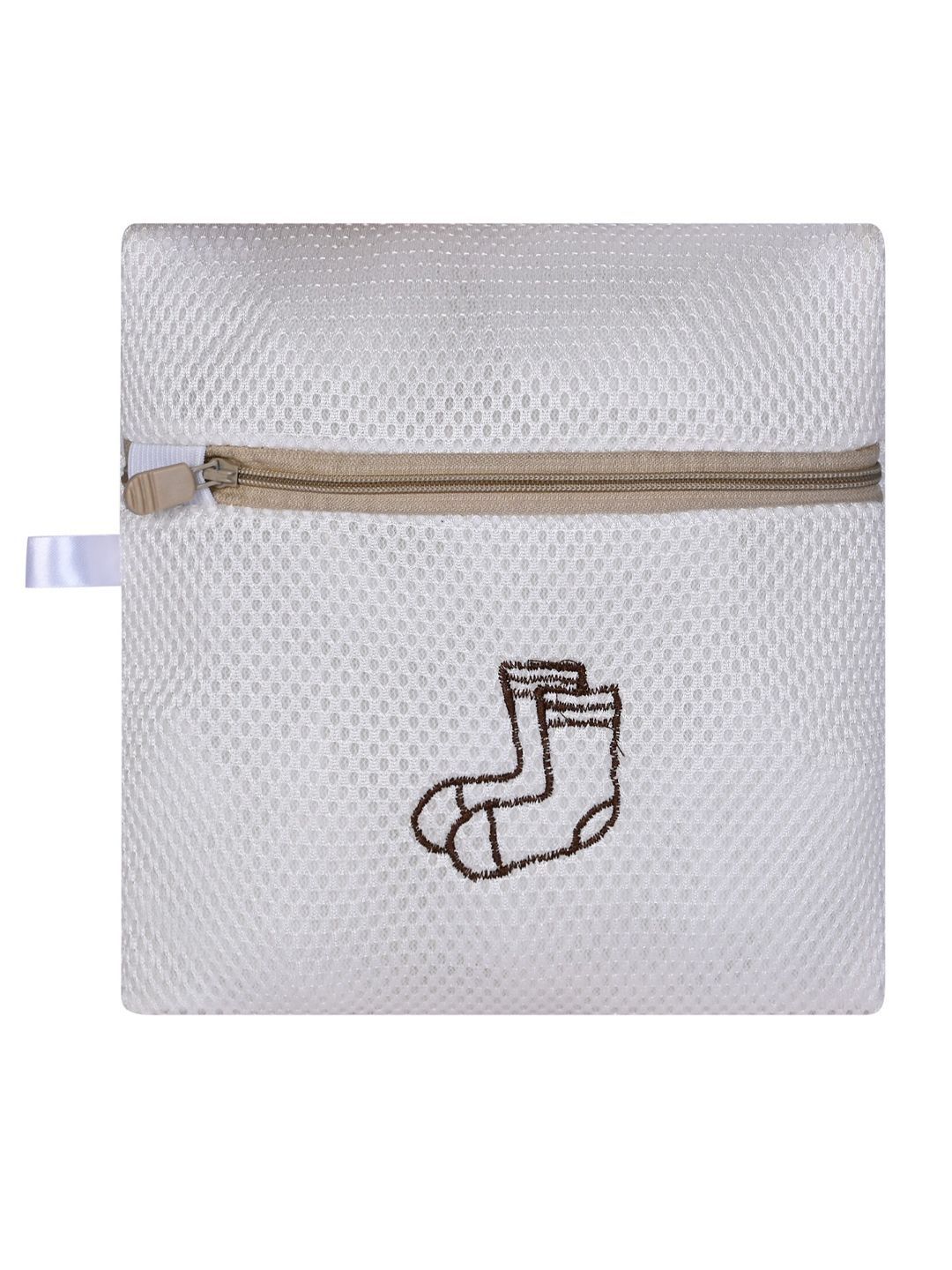 ATAGS White & Brown Printed Breathable No-Tangling Bra-Washing Laundry Bag With Zip-image-35