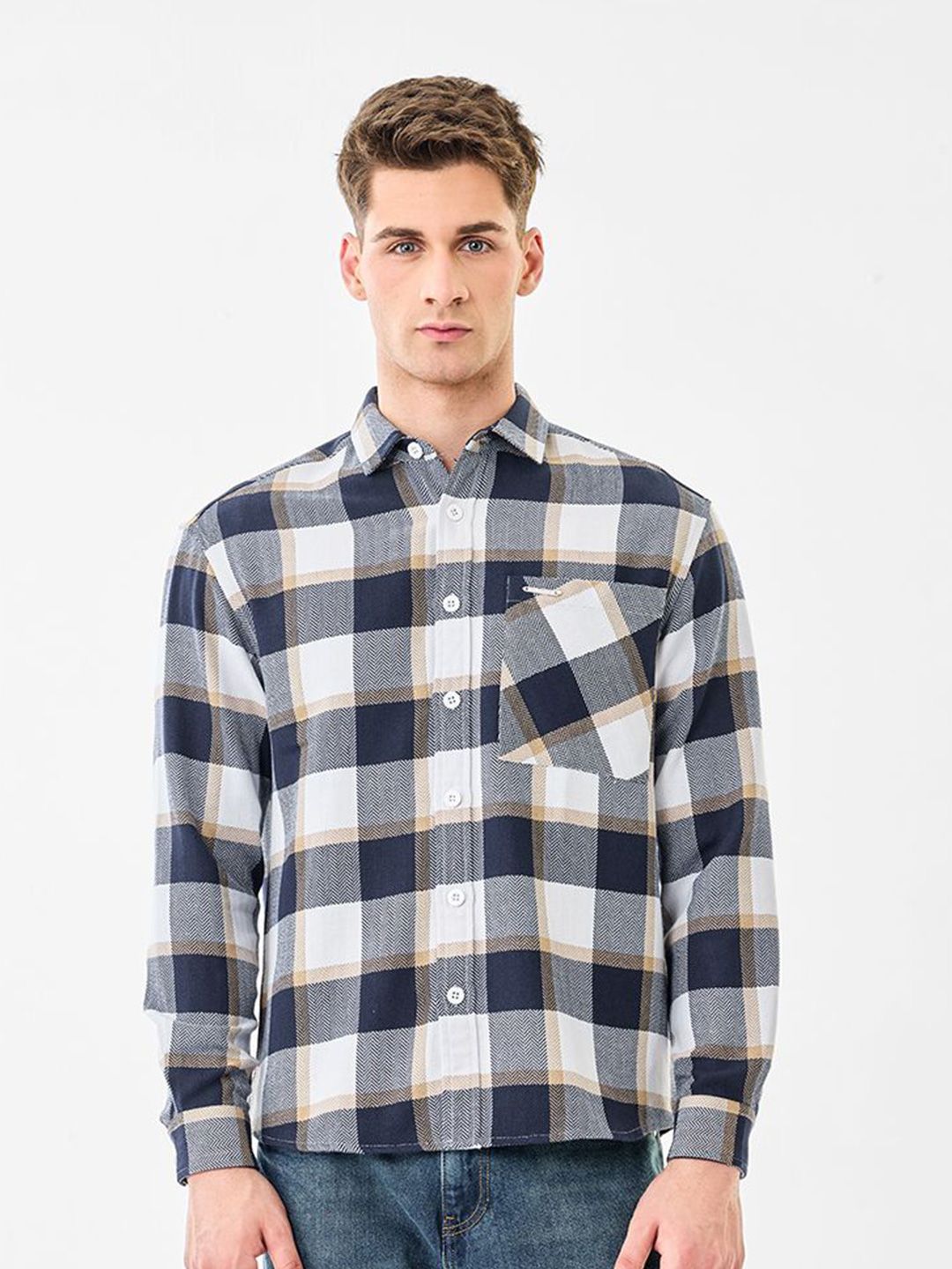 Snitch Men Checked Casual Shirt-image-29