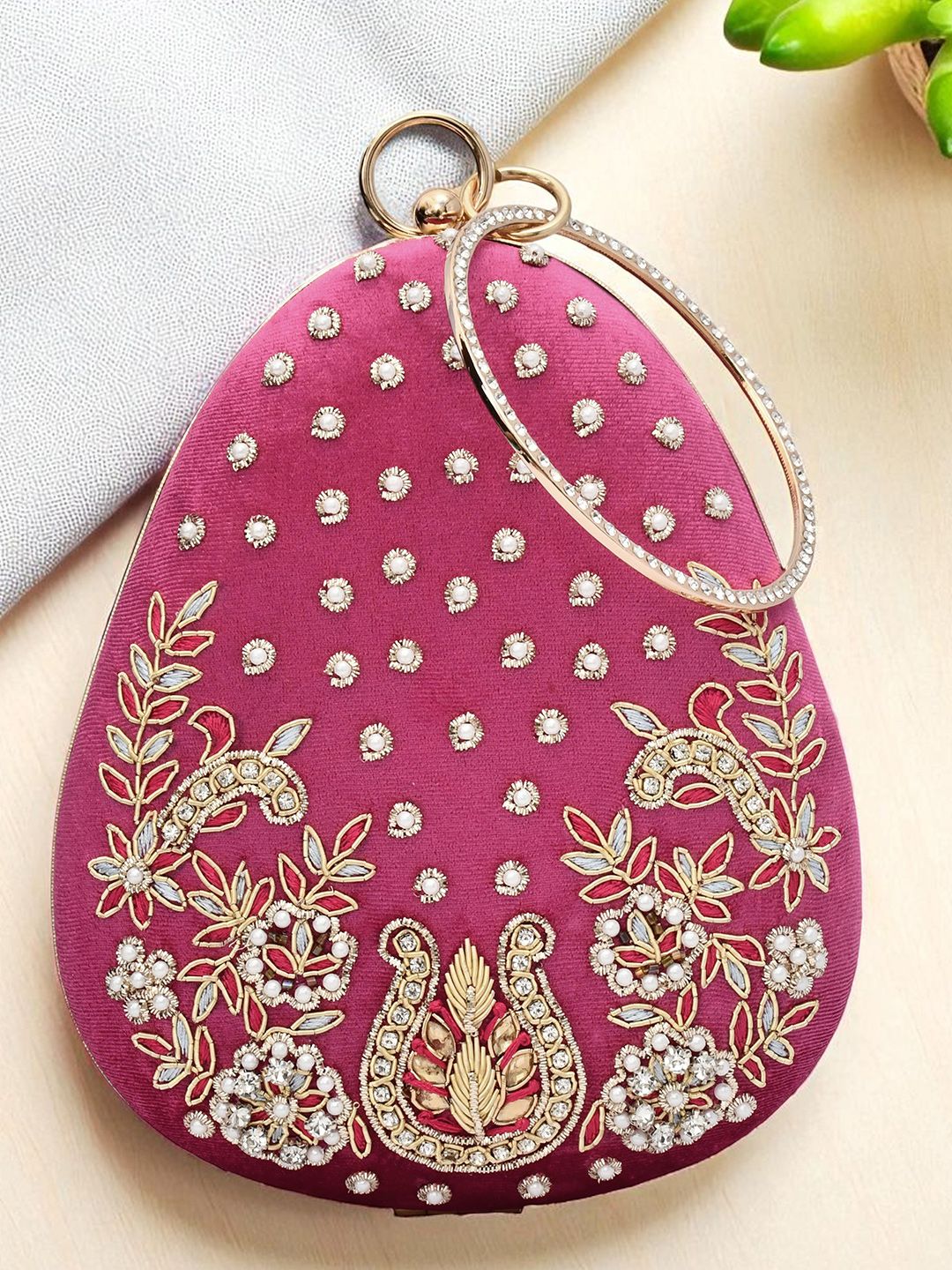 FOR THE BEAUTIFUL YOU Embroidered Embellished Box Clutch-picture-37