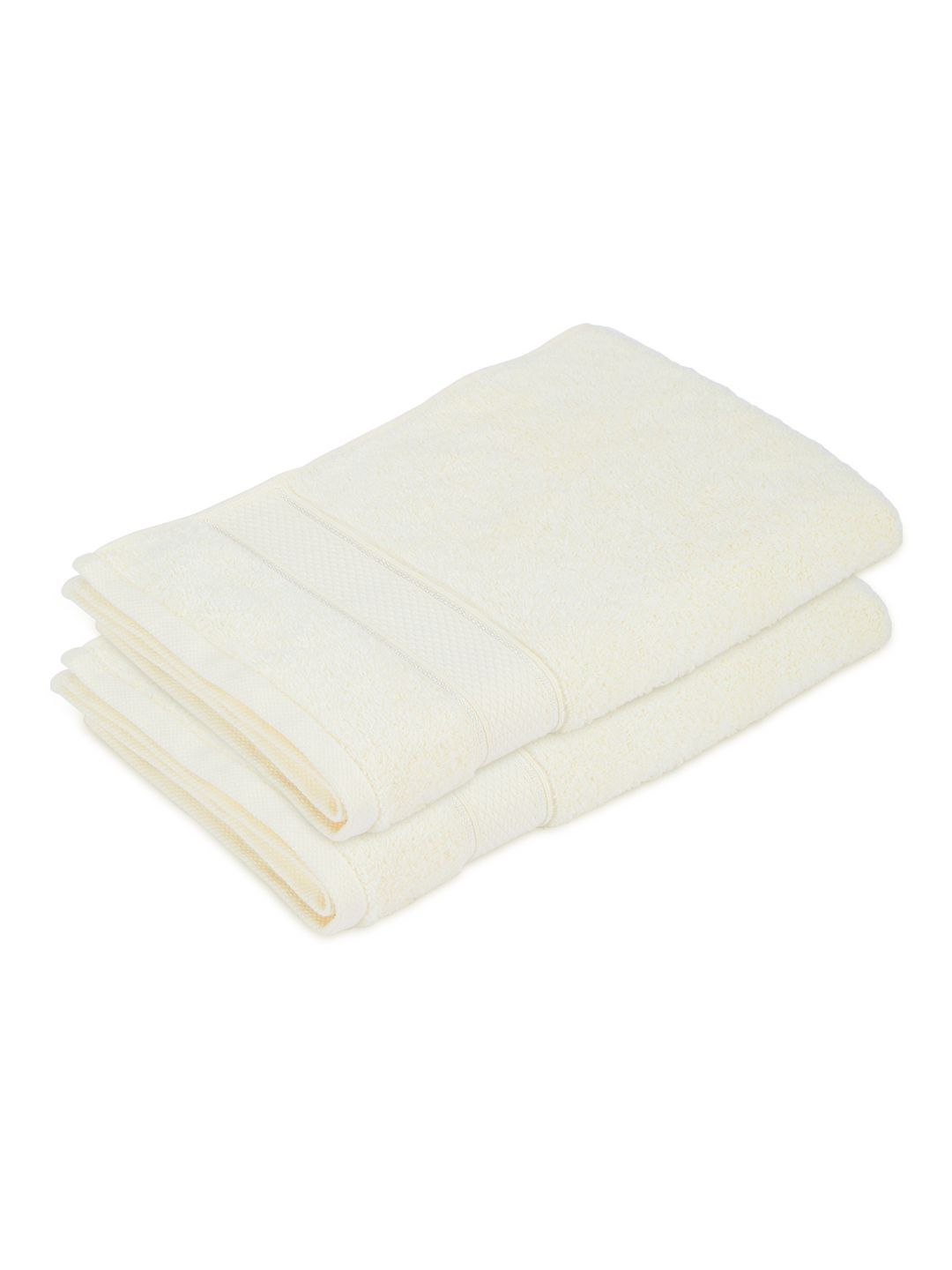 Boutique Living India Boutique Living India 100% Cotton Cream Hand Towels - Pack of 2