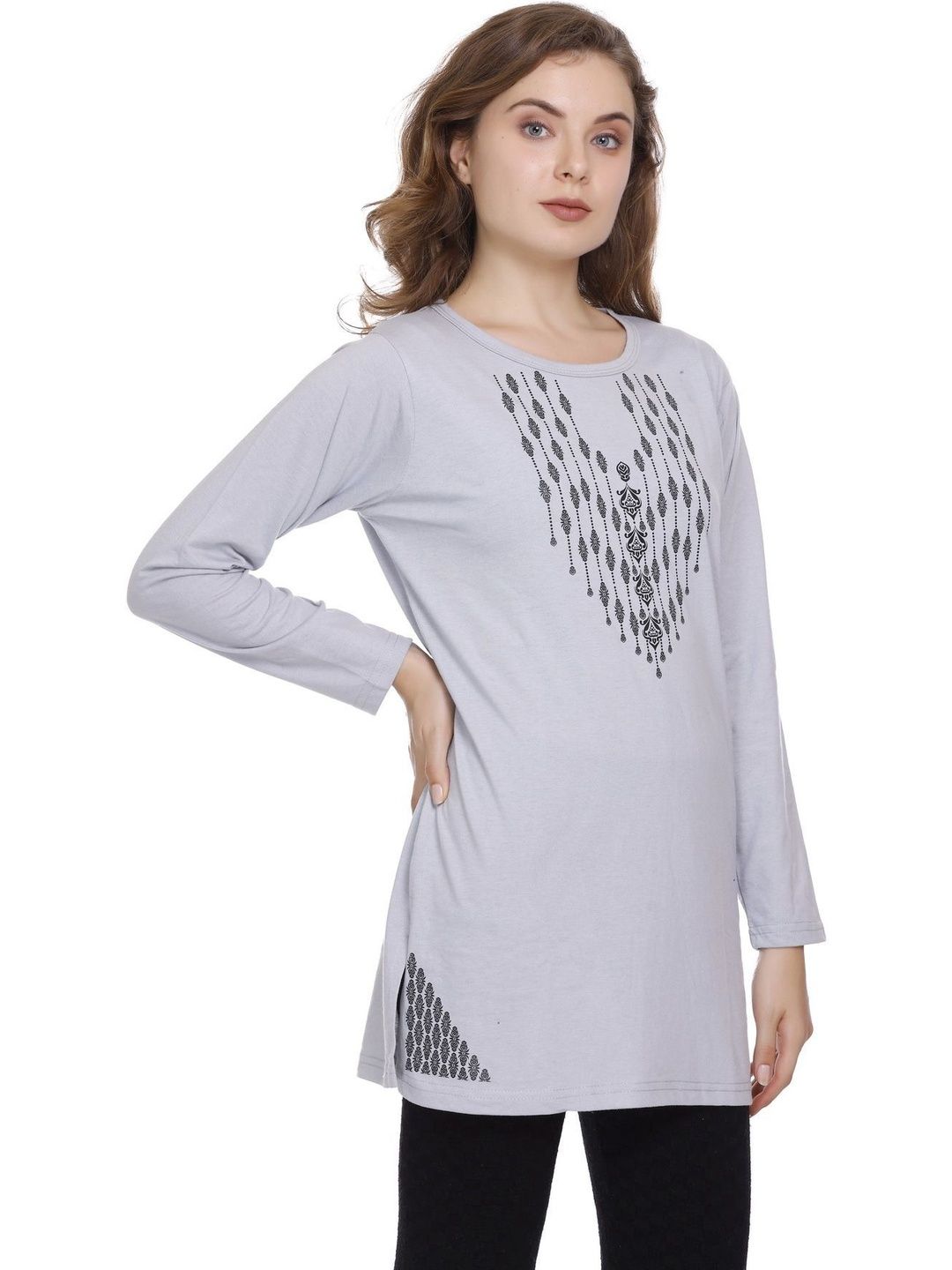 URBE-URBAN EVOLUTION Printed Round Neck Cotton Lounge Tshirts-picture-42