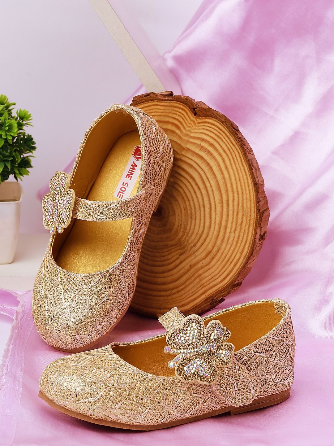 Minesole Girls Embellished Party Bows Ballerinas-image-14