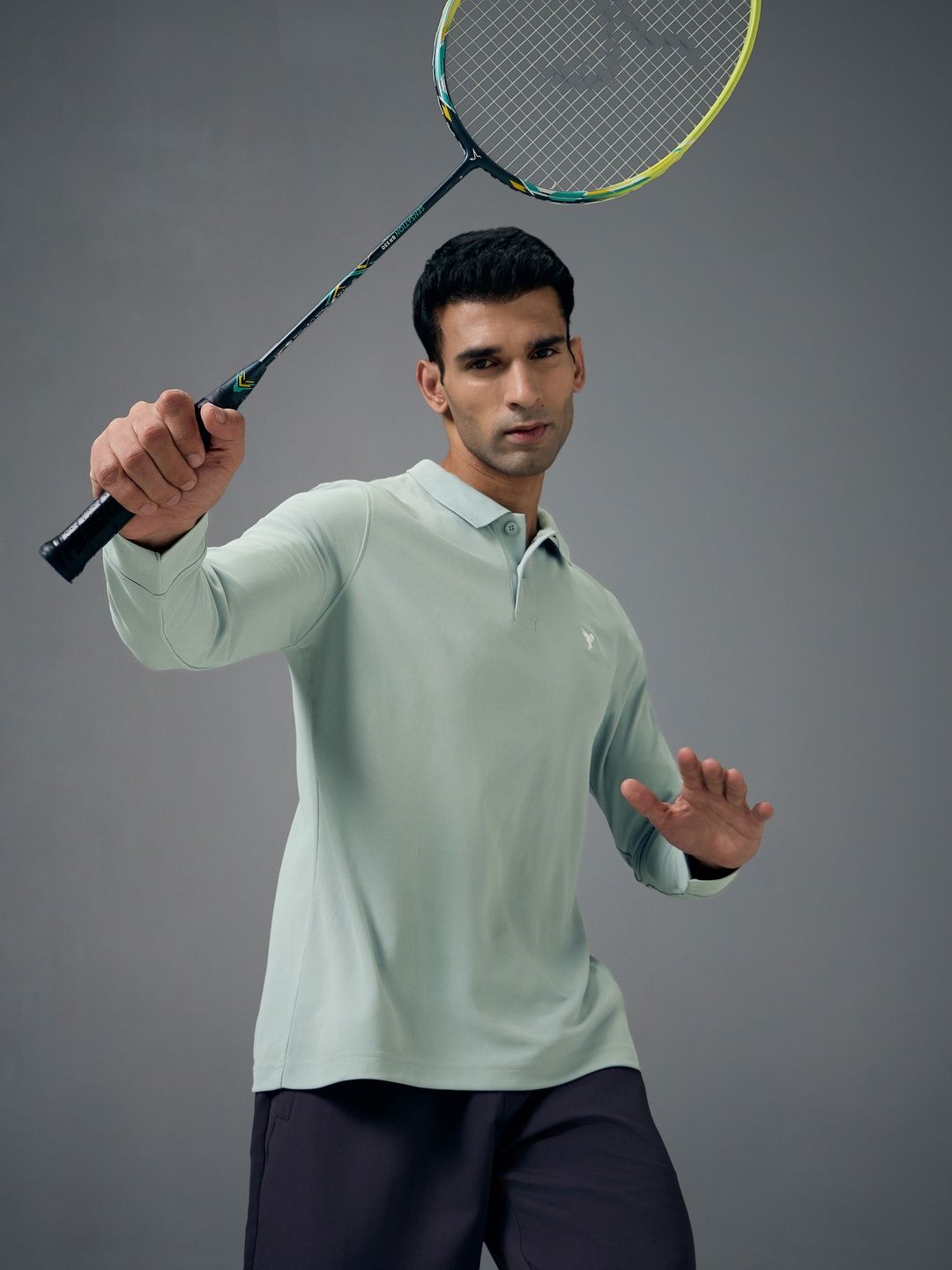 Technosport Men Brand Logo Polo Collar Anti Static Slim Fit T-shirt-picture-15