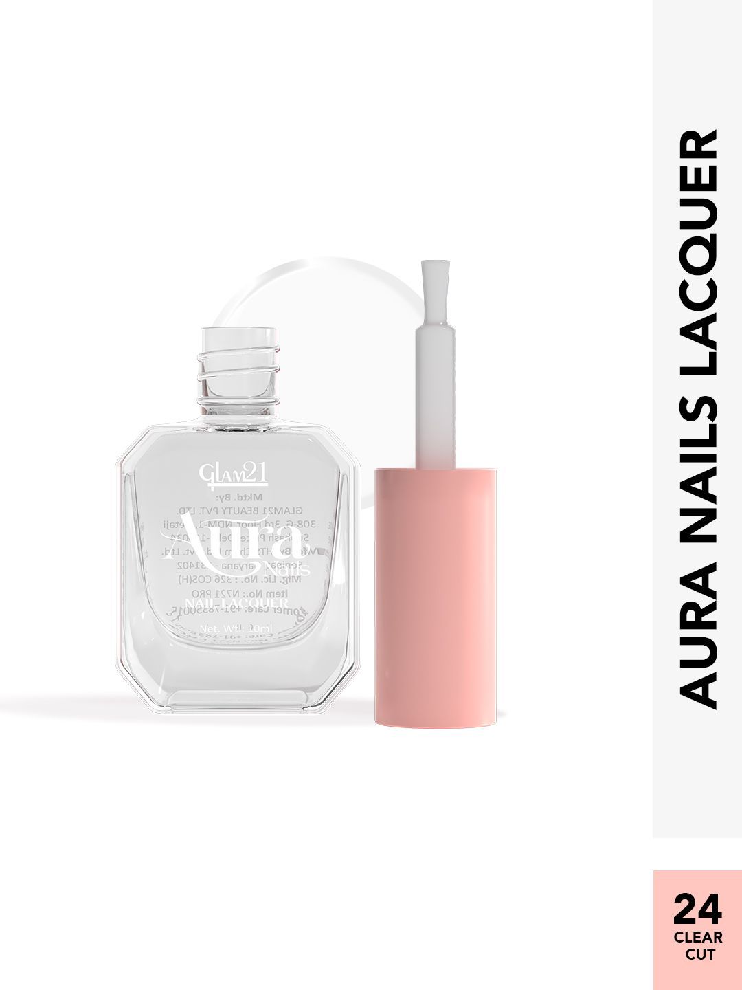 GLAM21 Aura High-Shine Nails Lacquer - 10 ml - Clear Cut 24-image-40