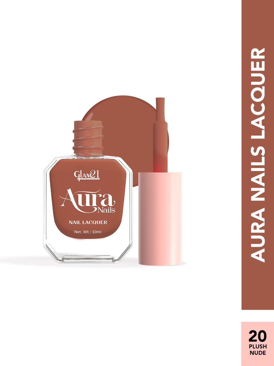 GLAM21 Aura Nails Lacquer High-Shine Nail Enamel- 10 ml- Plush Nude-picture-22