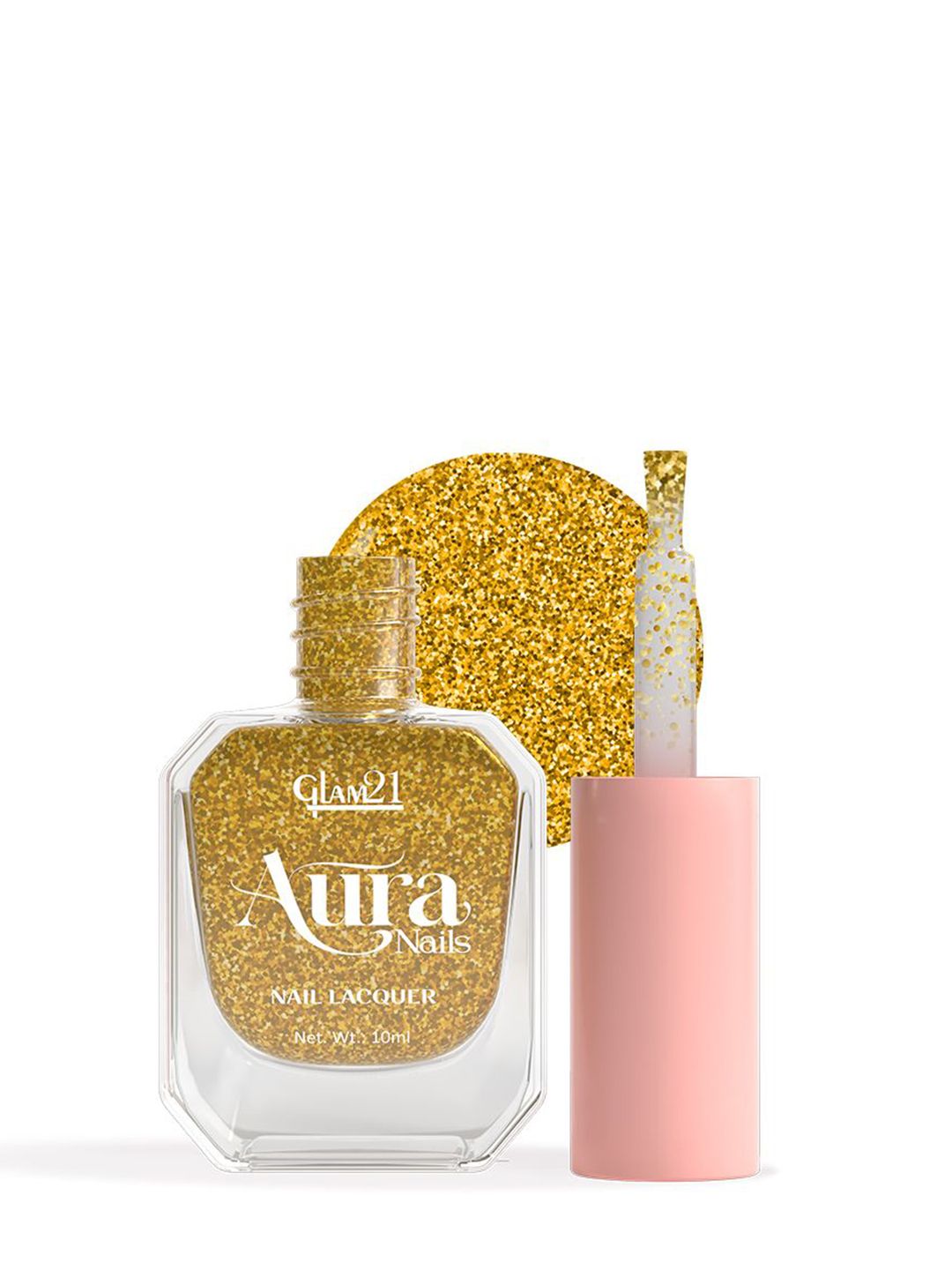 GLAM21 Aura High-Shine Nails Lacquer - 10 ml - Gold Rush 50-image-31