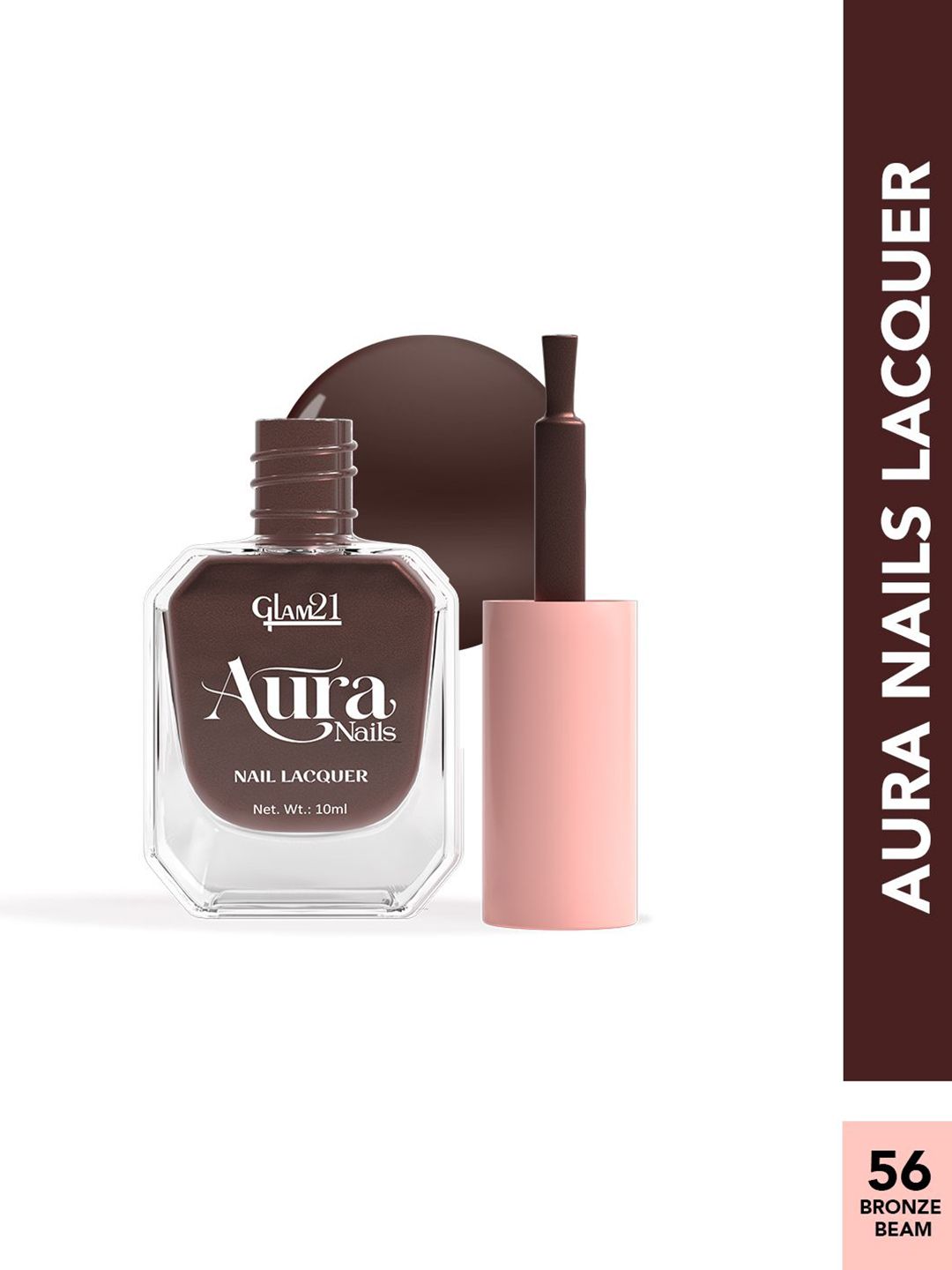 GLAM21 Aura Nails High-Shine Nail Lacquer 10ml - Bronze Beam 56-picture-7
