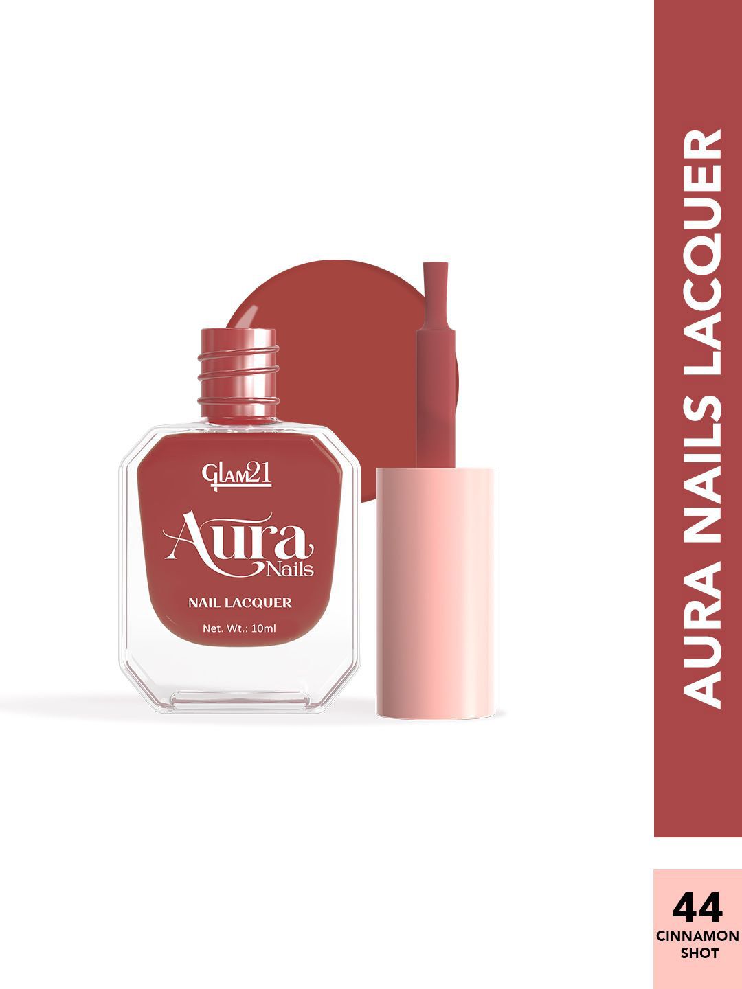 GLAM21 Aura Nails Lacquer High-Shine Nail Enamel- 10 ml-Bare Maroon 44-picture-2