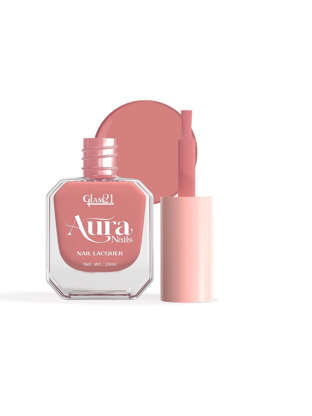 GLAM21 Aura Nails Lacquer High-Shine Nail Enamel- 10 ml- Luxe Nude 04-image-38