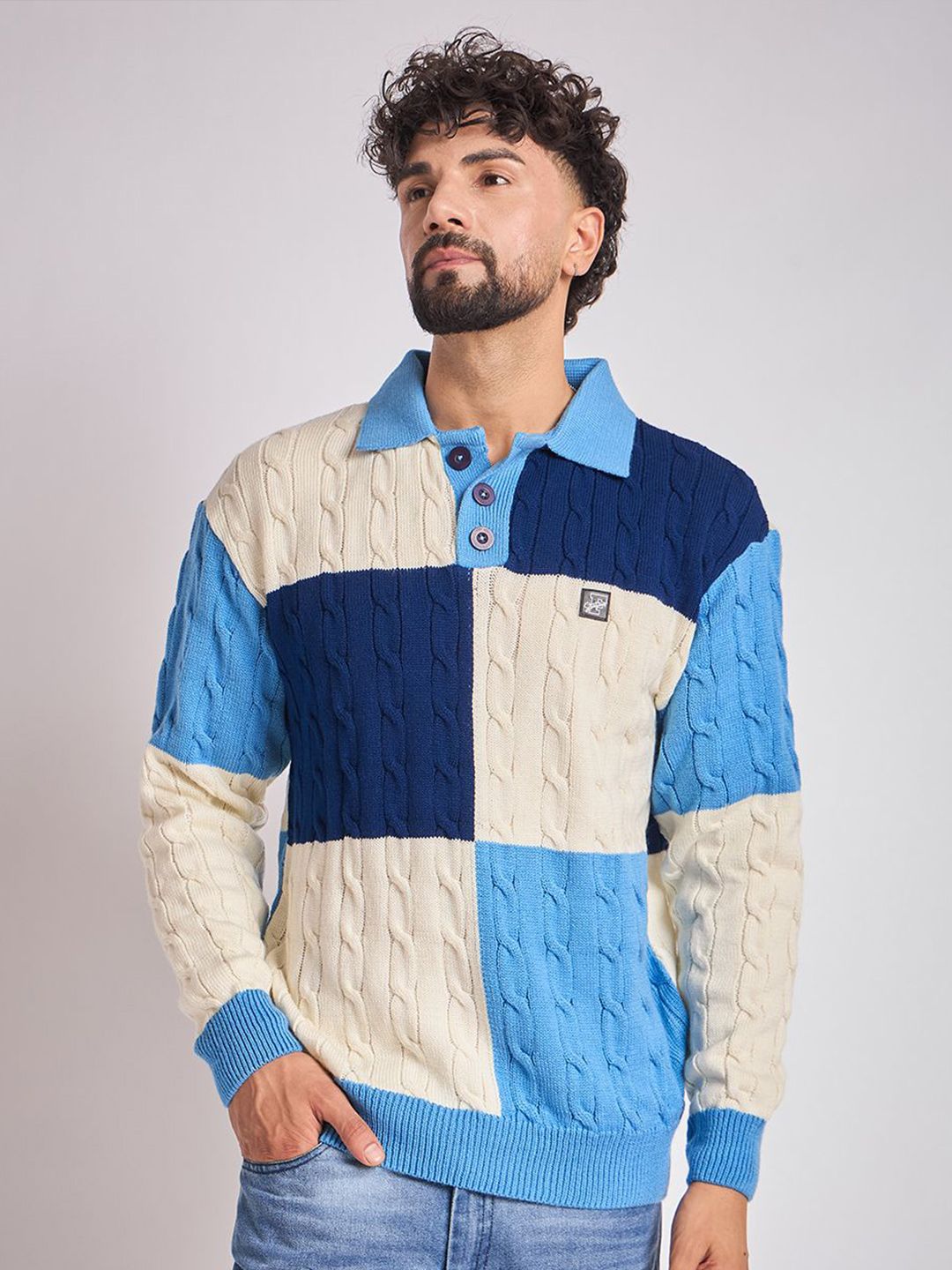 FUGAZEE Men Colourblocked Pullover-picture-11