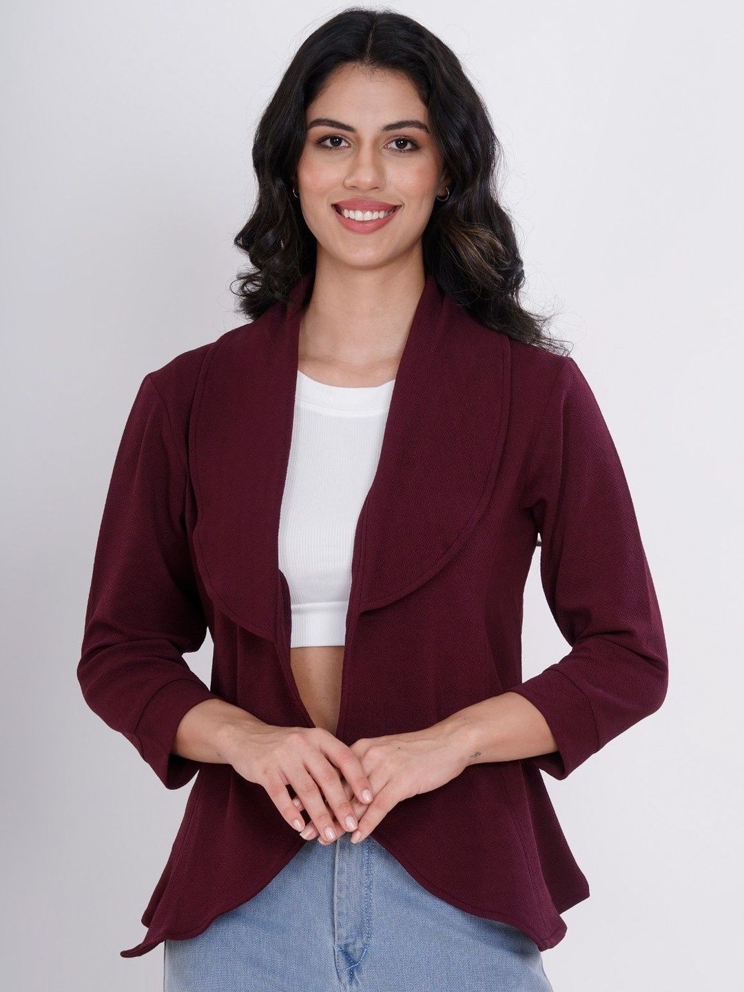 Belfry Shawl Collar Open Front Blazers-image-32