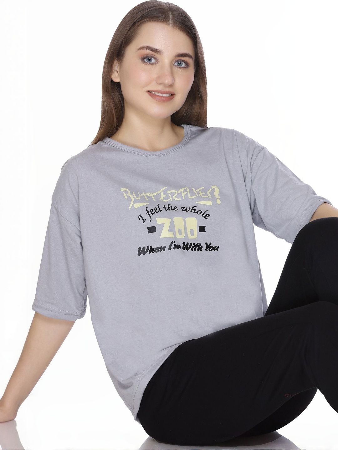 AMAHA FASHIONS Women Printed Cotton Round Neck Lounge T-Shirt-picture-24