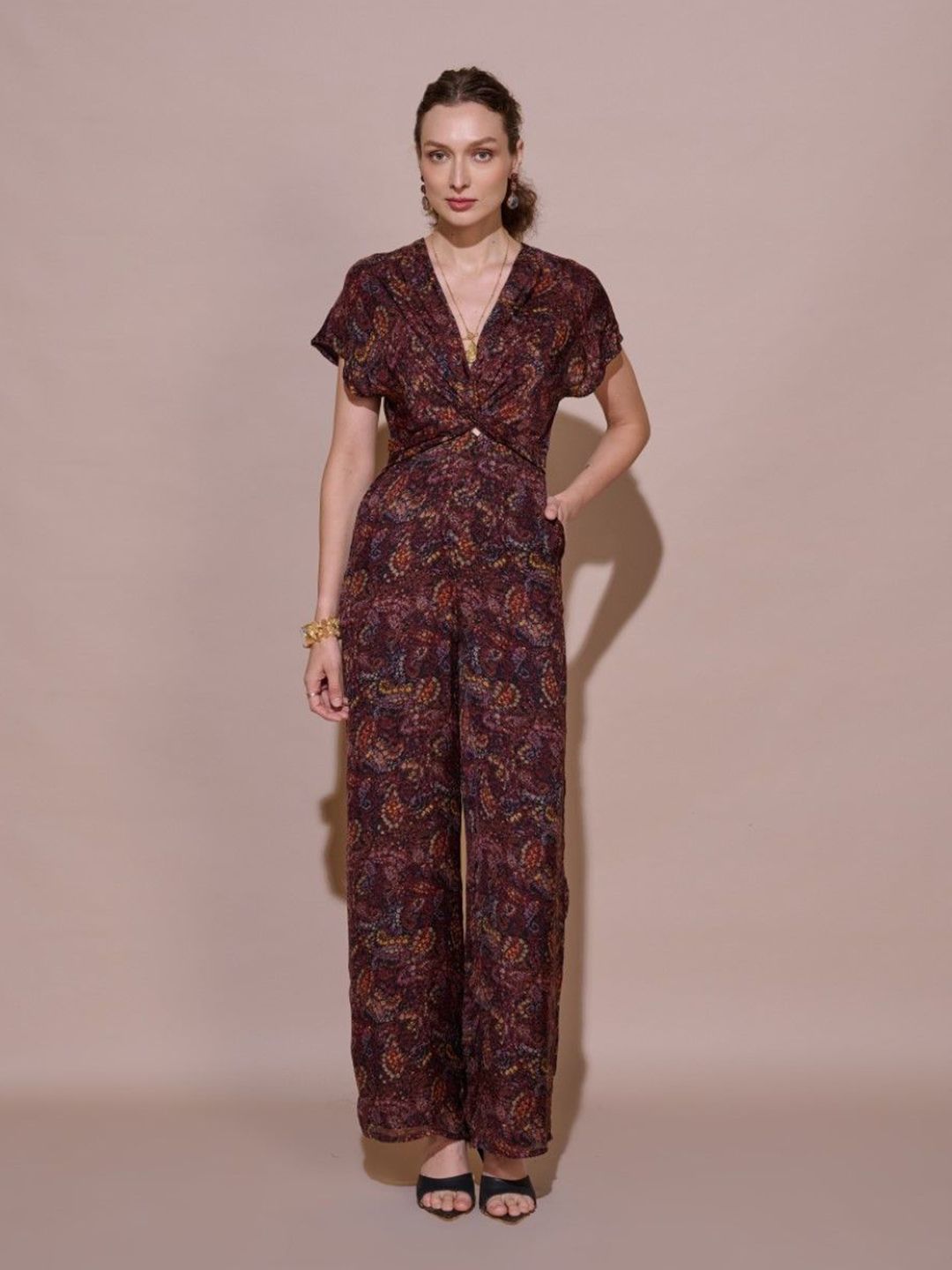 Style Island Clara Women Printed Short Sleeves Basic Jumpsuit-picture-44