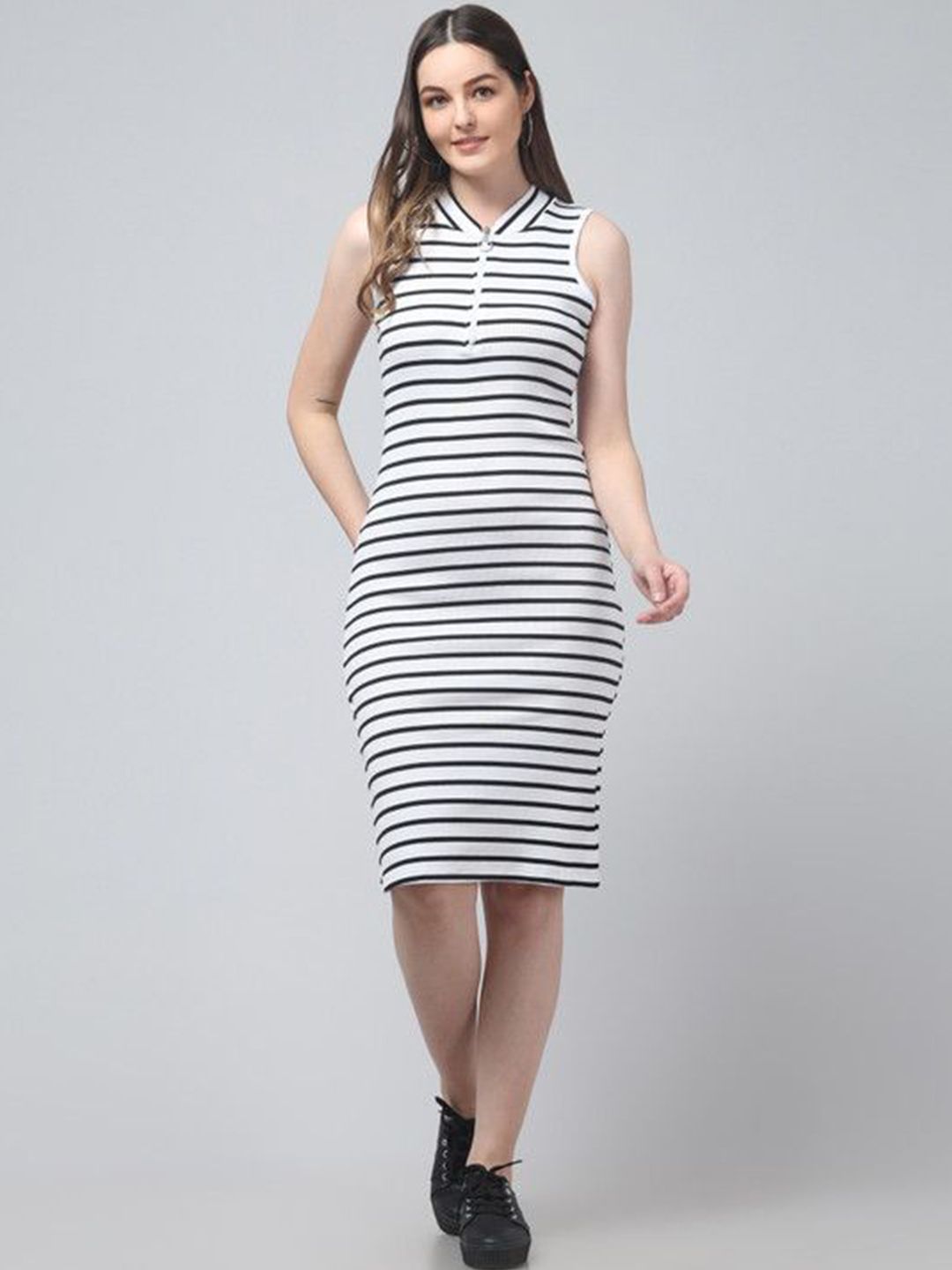 Western Darji Striped Bodycon Dress-picture-14