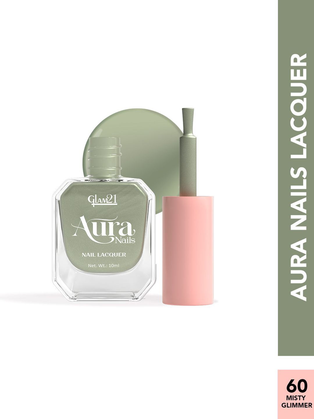 GLAM21 Aura Nails High-Shine Nail Enamel 10ml -Misty Glimmer 60-image-5