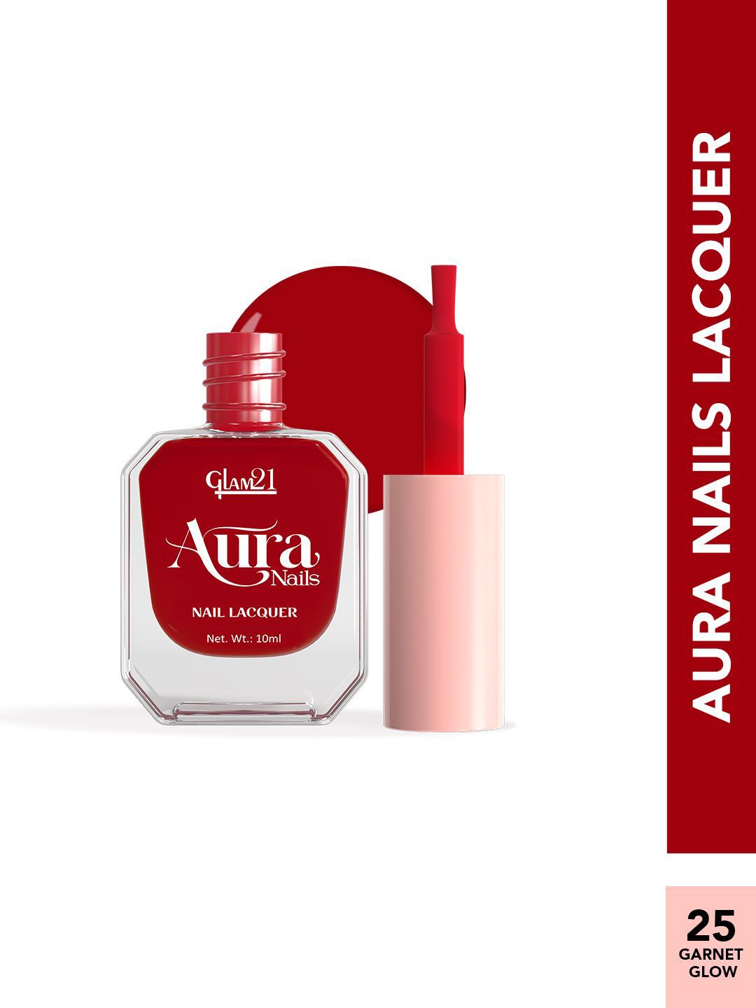 GLAM21 Aura High-Shine Nails Lacquer - 10 ml - Garnet Glow 25-picture-17