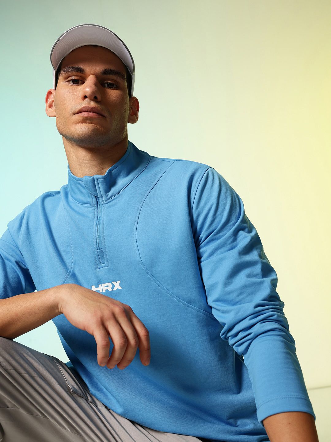 HRX by Hrithik Roshan Mock Collar Running Pullover Sweatshirt-picture-21